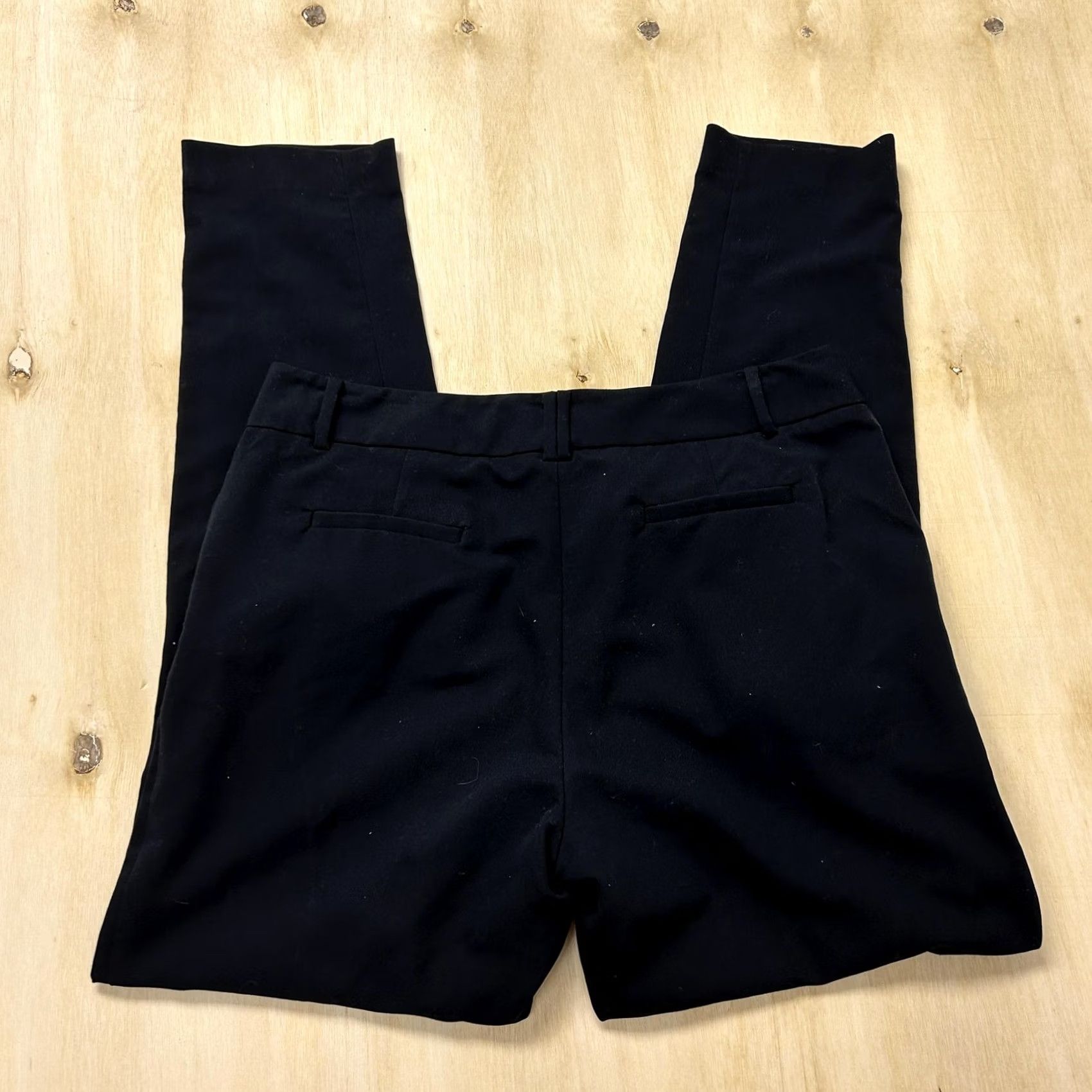 Vintage VINTAGE? No. Ico Dress Pants Womens 10 Black Straight Leg Flat Front Stretch Career Work Size 32" / US 10 / IT 46 - 4 Thumbnail