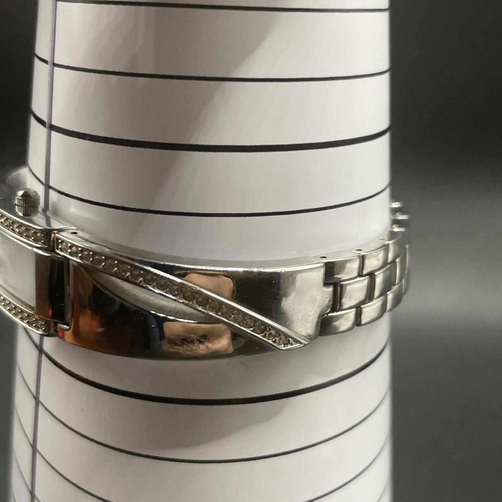 Bulova Vintage Bulova Silver Tone Crystals Quartz Watch New Bat Size ONE SIZE - 9 Thumbnail