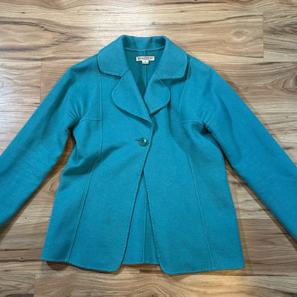 Pendleton Pendleton Women’s Wool Jacket S Teal Size S / US 4 / IT 40 - 1 Thumbnail