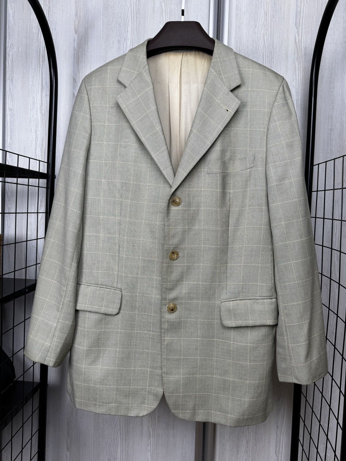 Yves Saint Laurent Yves Saint Laurent vintage checkered 3 button blazer Size 44R - 1 Thumbnail