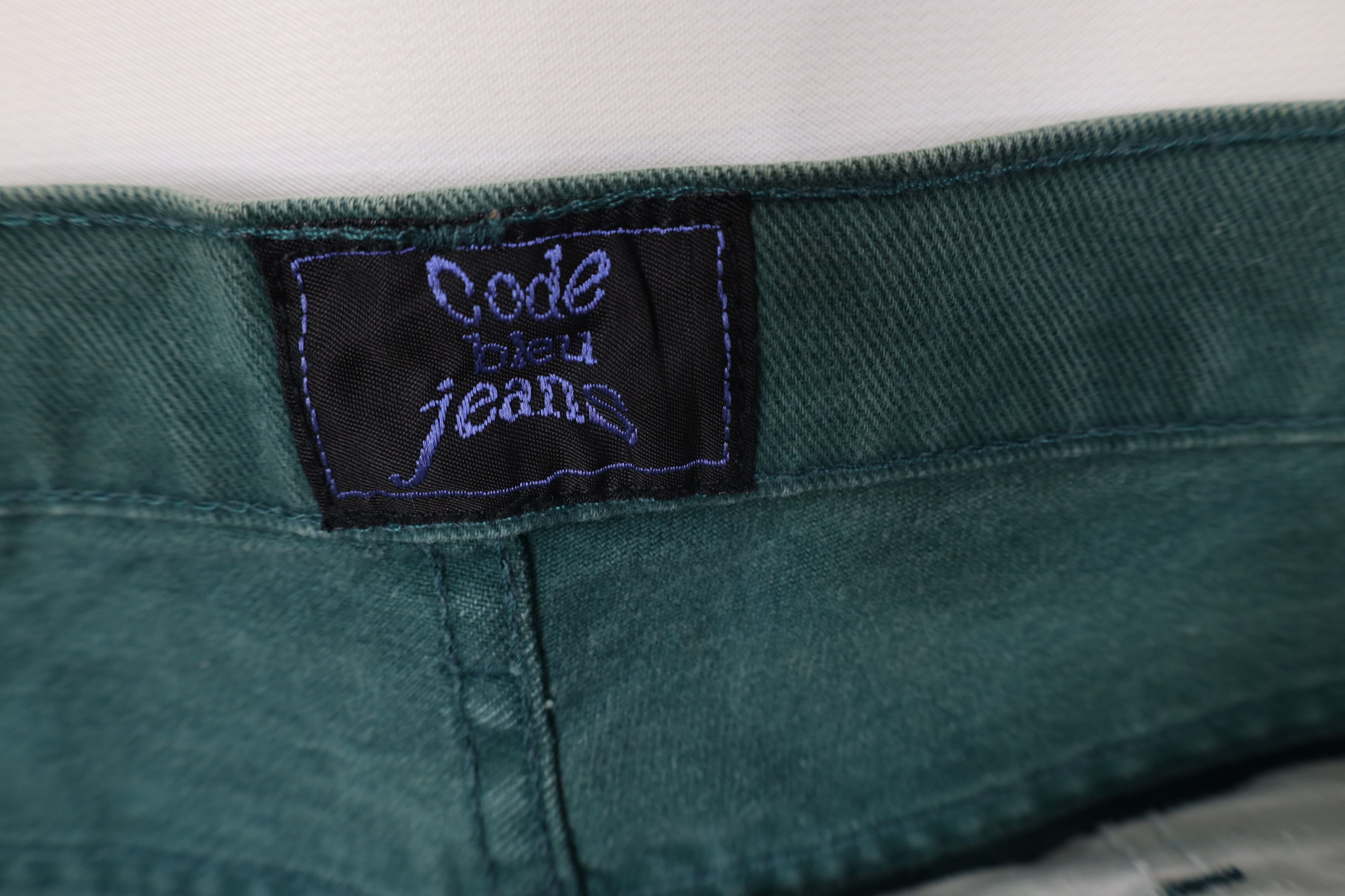 Vintage Vintage 90s Streetwear Denim Jean Shorts Jorts Green Cotton Size 32" / US 10 / IT 46 - 6 Thumbnail