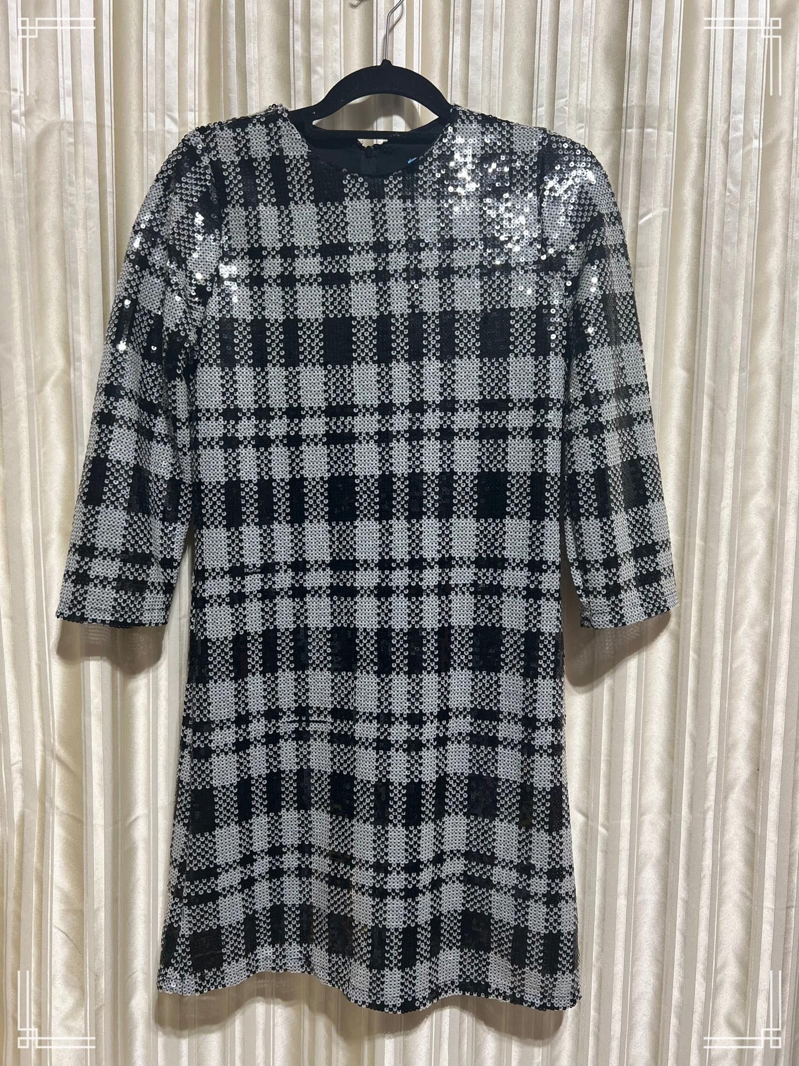 Designer Draper James RSVP Plaid Sequin Mini Dress Size 4 Size S / US 4 / IT 40 - 1 Thumbnail