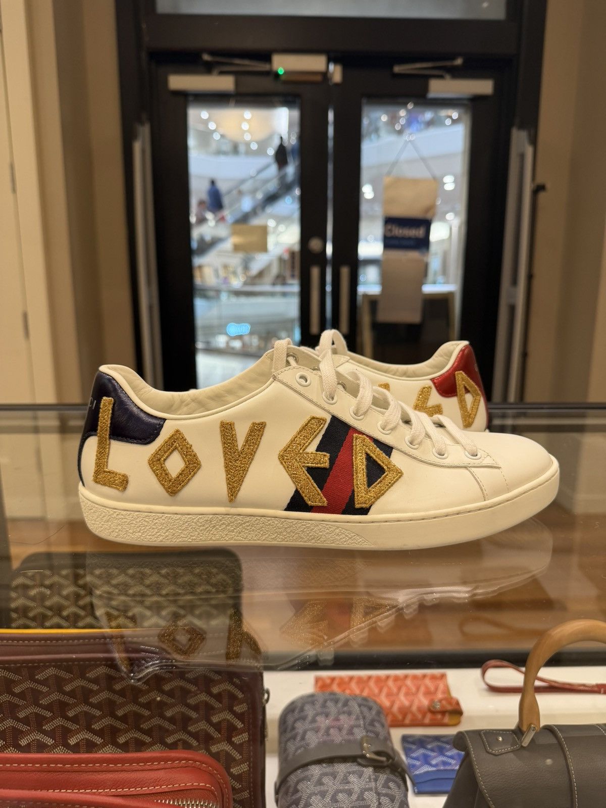 Gucci Gucci Ace Leather Sneaker “Loved” - White Size US 7.5 / EU 40-41 - 2 Thumbnail