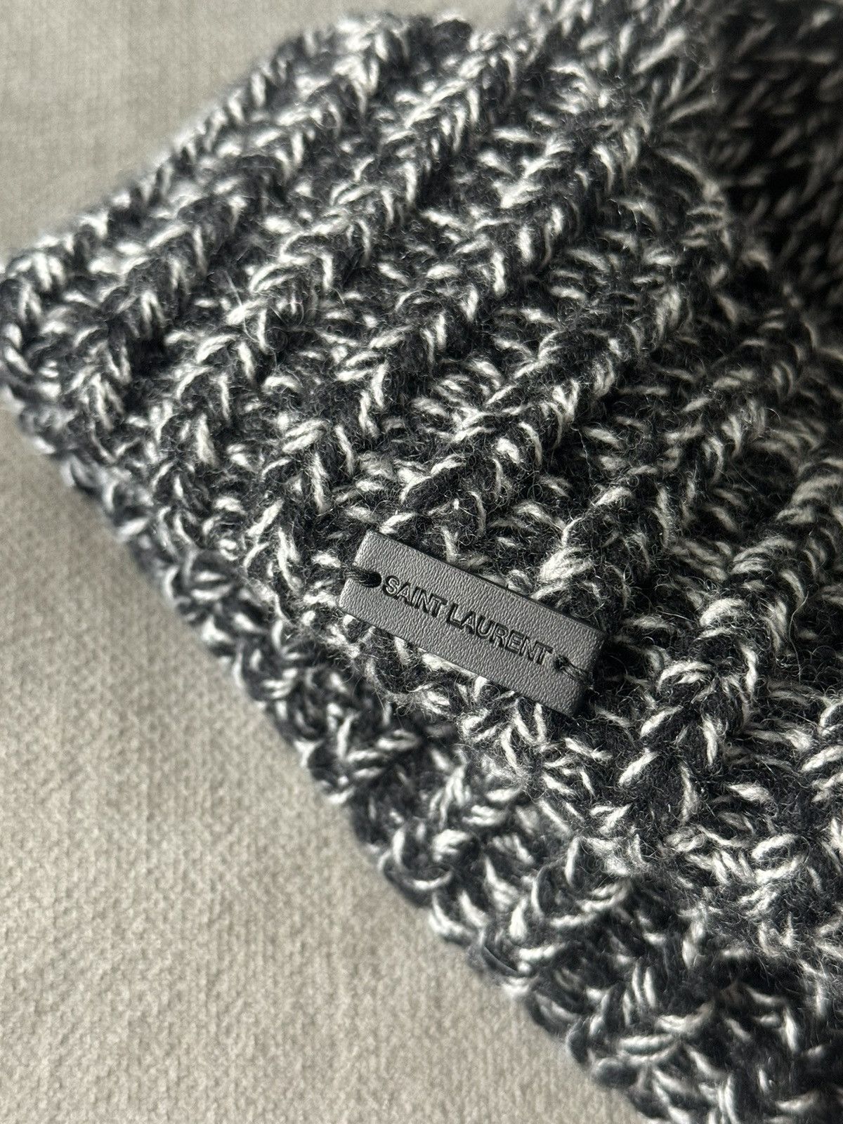 Saint Laurent Paris Saint Laurent Chunky Knit Cashmere Wool Beanie Size ONE SIZE - 3 Thumbnail