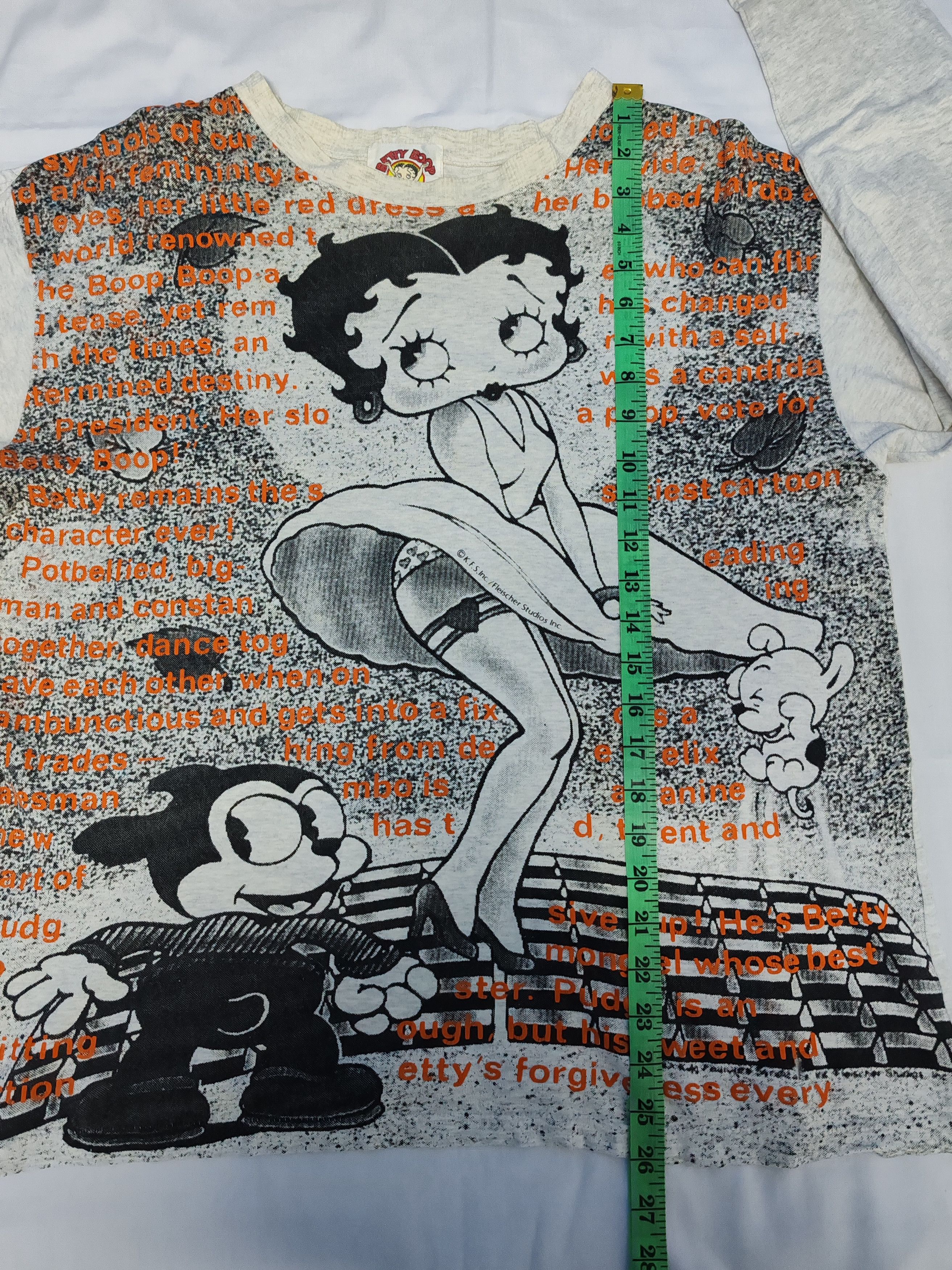 Cartoon Network Vintage Betty Boop Felix Sexy Cartoons Long Sleeve Big Logo Size US L / EU 52-54 / 3 - 6 Thumbnail
