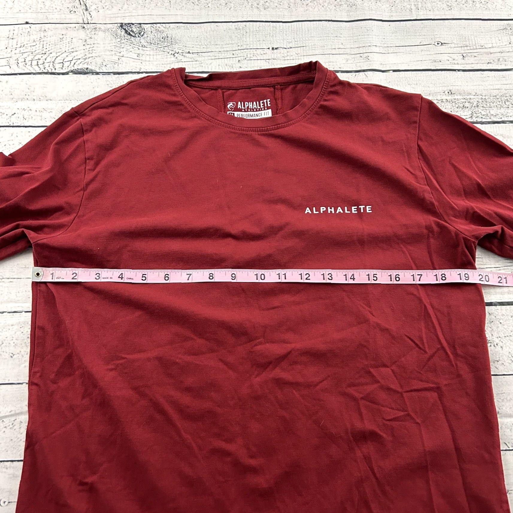 Vintage Alphalete Athletics T-Shirt Long Sleeve Mens M Red Athletic Fit Shirt Size US M / EU 48-50 / 2 - 4 Thumbnail