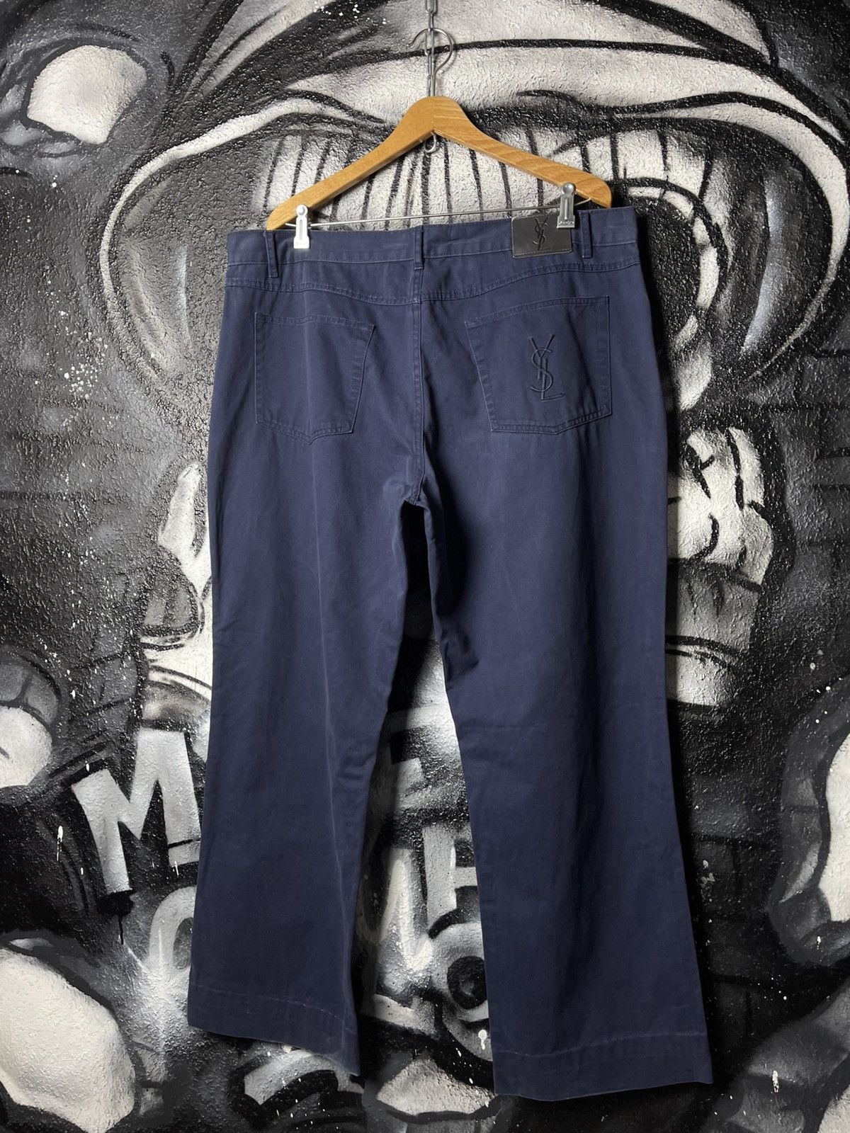 Yves Saint Laurent Vintage Yves Saint Laurent Blue Trousers Men’s Pants Size 40 Size US 40 / EU 56 - 1 Thumbnail