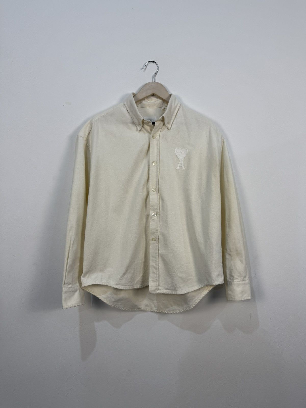 AMI Ami Paris “Ami de Coeur” Logo Embroidery Button-Up Shirt Size US M / EU 48-50 / 2 - 1 Thumbnail