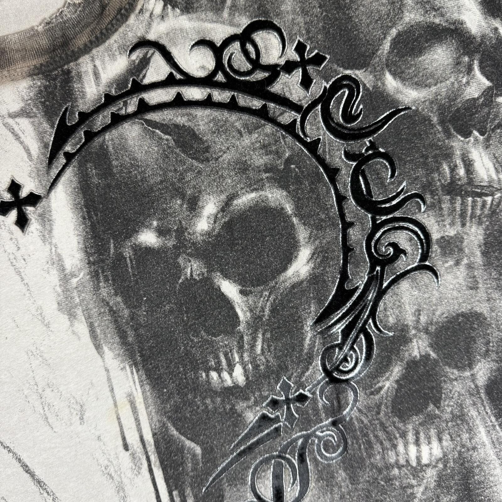 Affliction Y2K Affliction Skull T Shirt 2XL Size US XXL / EU 58 / 5 - 5 Thumbnail