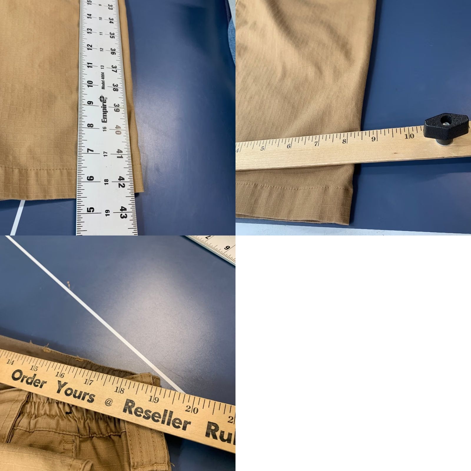 Vintage CQR Cargo Utility Pants Mens 38x33 Brown Work Wear Rip Stop Cargo Pants Mens 38 Brown Workwear Canvas Cotton Zip Pocket Straight Front 33 Inseam Mens Size US 38 / EU 54 - 10 Thumbnail