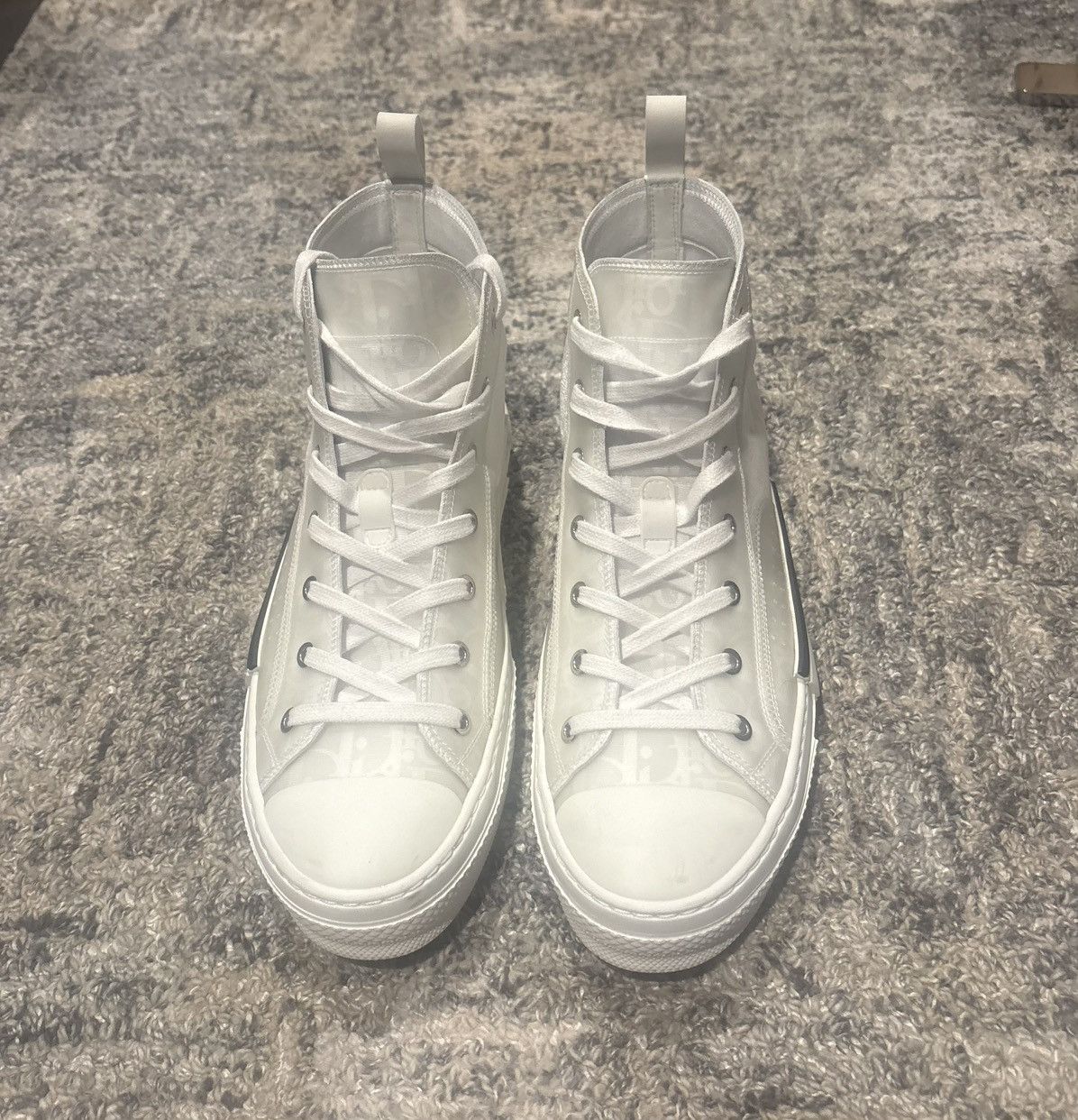 Dior Dior B23 High-Top Oblique Sneakers White EU 42 / US 9 Size US 9 / EU 42 - 2 Thumbnail