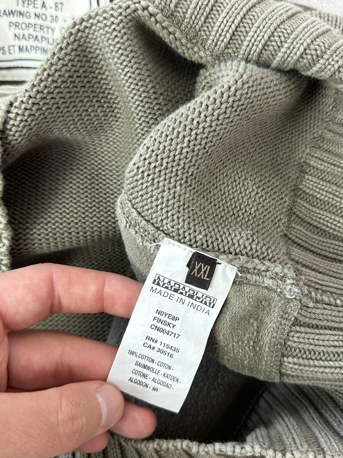 Napapijri Vintage Napapijri Knit Khaki Bondage Jumper Size US XXL / EU 58 / 5 - 11 Thumbnail