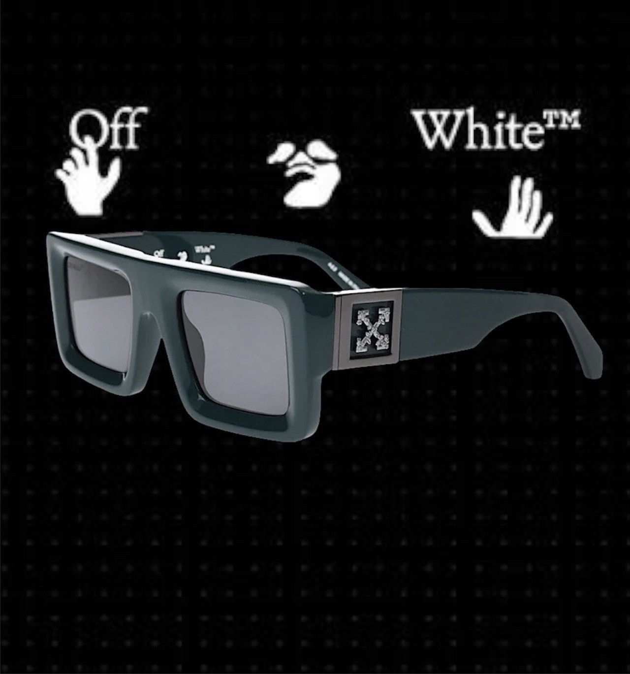 Off-White OFF-WHITE Sunglasses LEONARDO green dark grey Size ONE SIZE - 1 Thumbnail