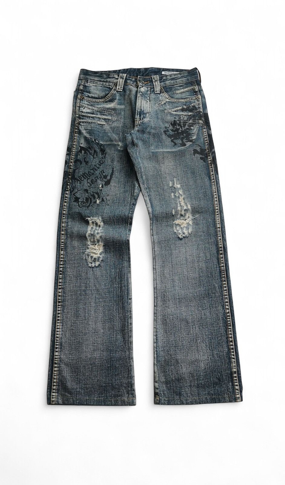 semanticdesign Semantic Design, Tribal Tattoo Printed Jeans Size US 30 / EU 46 - 2 Thumbnail