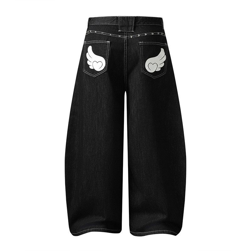Jean Men's American Retro Wing-Print Scimitar Jeans Size US 32 / EU 48 - 1 Thumbnail