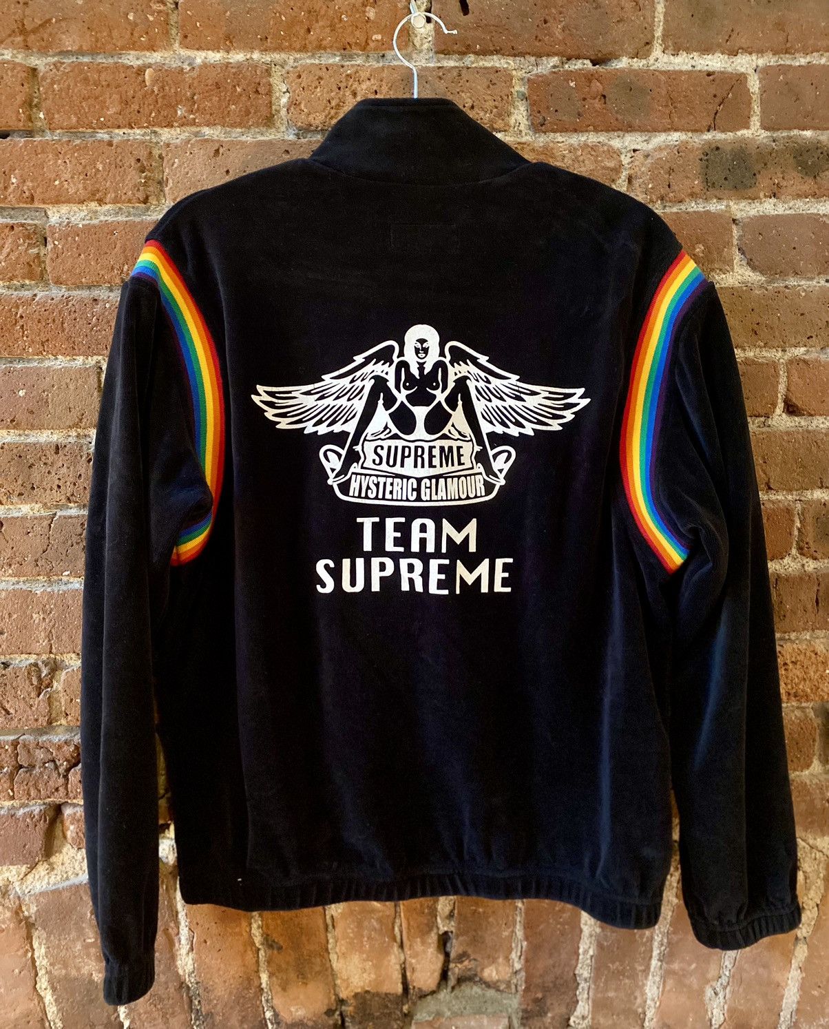 Pre-owned Hysteric Glamour X Supreme Hysteric Glamour Velour Track Jacket In Black