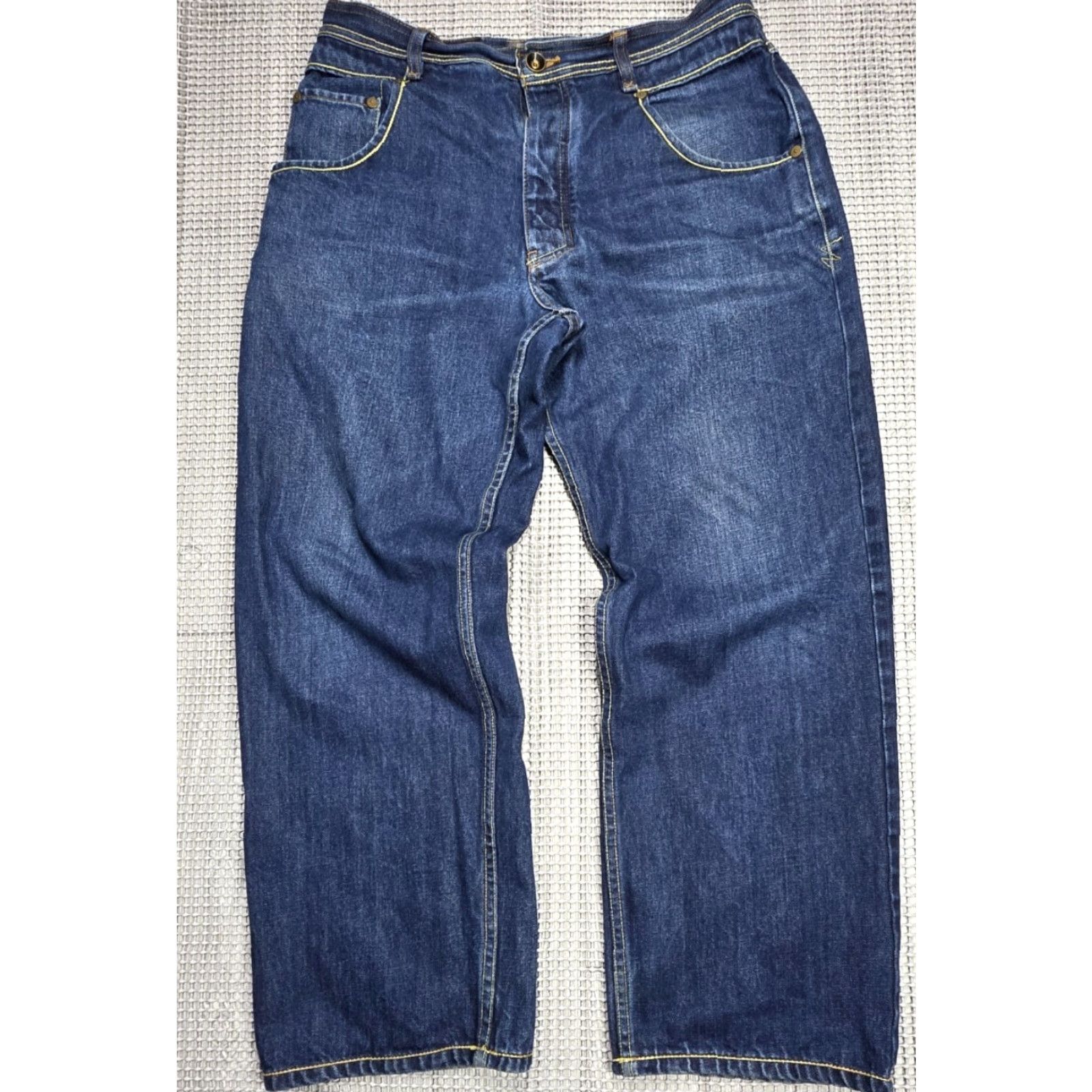 Sean John VINTAGE Sean John Baggy Jeans 32x29 Blue Fade Skater Grunge Wide-Leg Button Fly 90s Mens Jeans Size US 32 / EU 48 - 4 Thumbnail