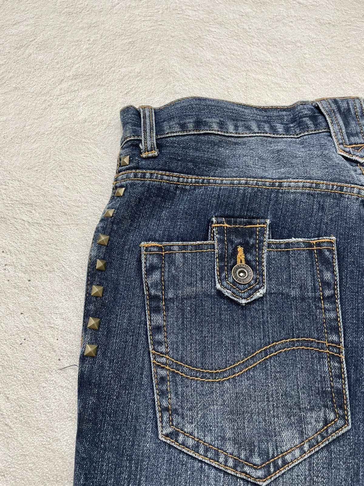 Hysteric Glamour 2000s Hysteric Flare Raw Denim Studed Bootcut Jeans Y2K Size US 31 - 10 Thumbnail