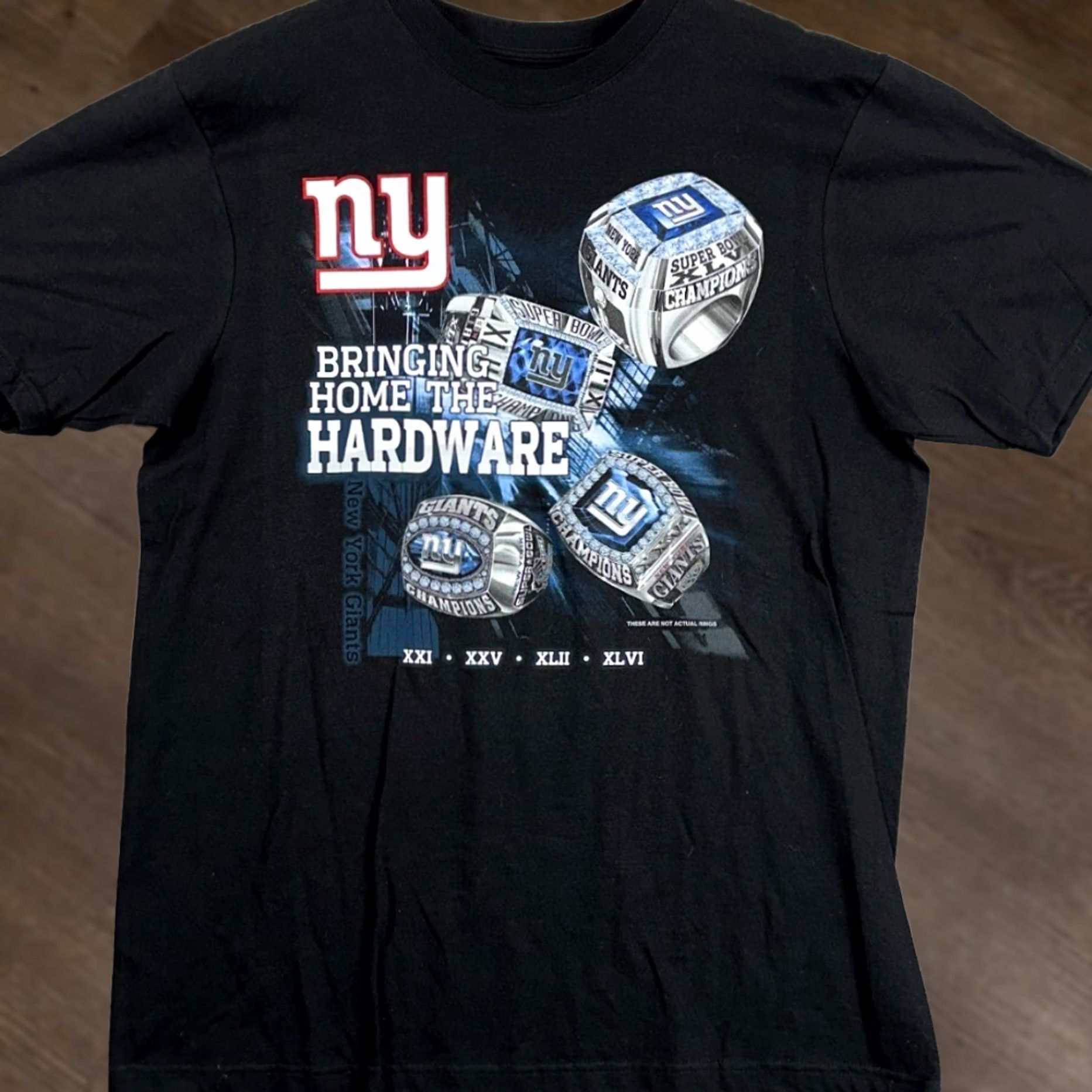 Reebok New York Giants T-Shirt Mens XL Black Cotton Crewneck Short Sleeve Tee Reebok Size US XL / EU 56 / 4 - 1 Thumbnail