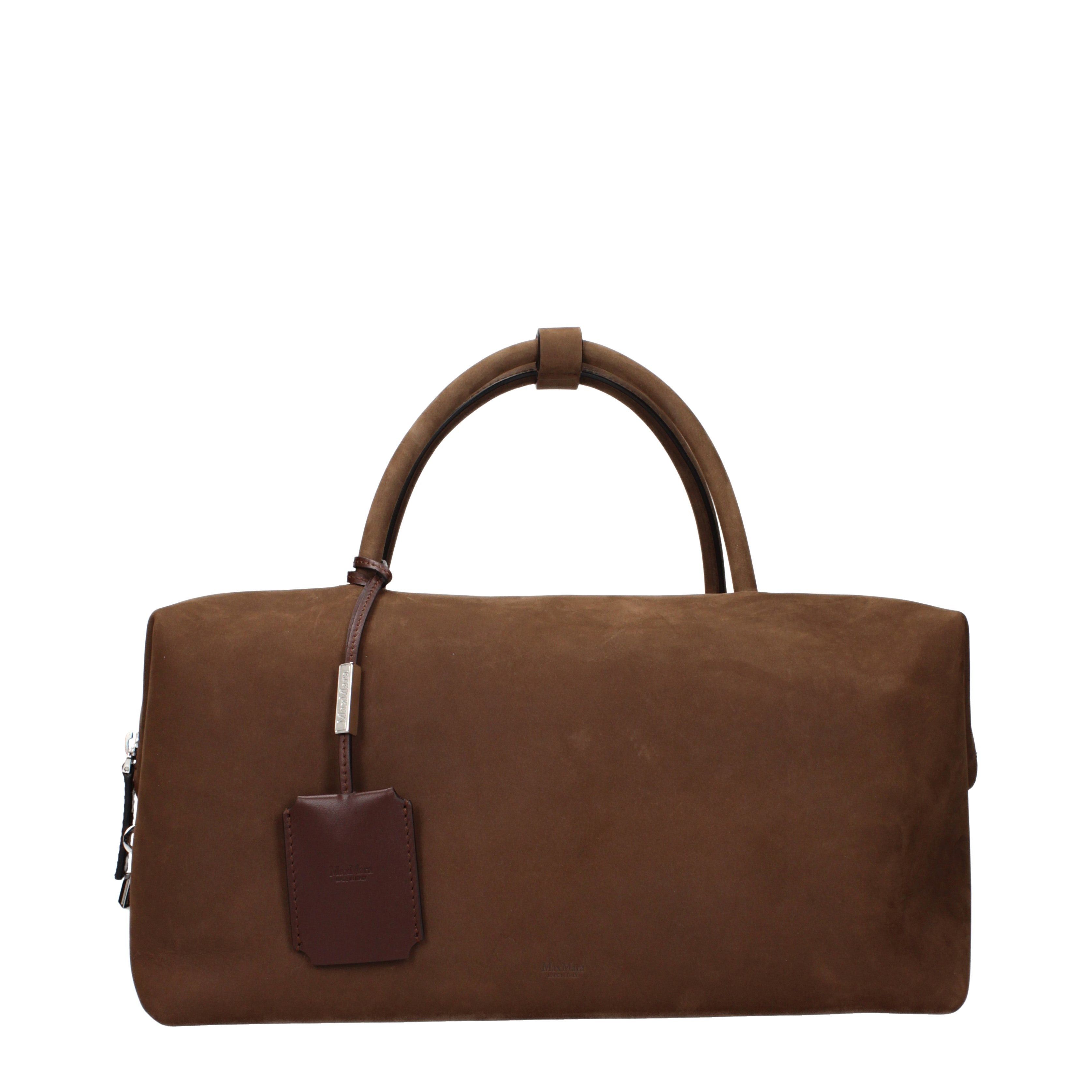 Max Mara Max Mara Handbags Women Suede Brown Size ONE SIZE - 1 Thumbnail