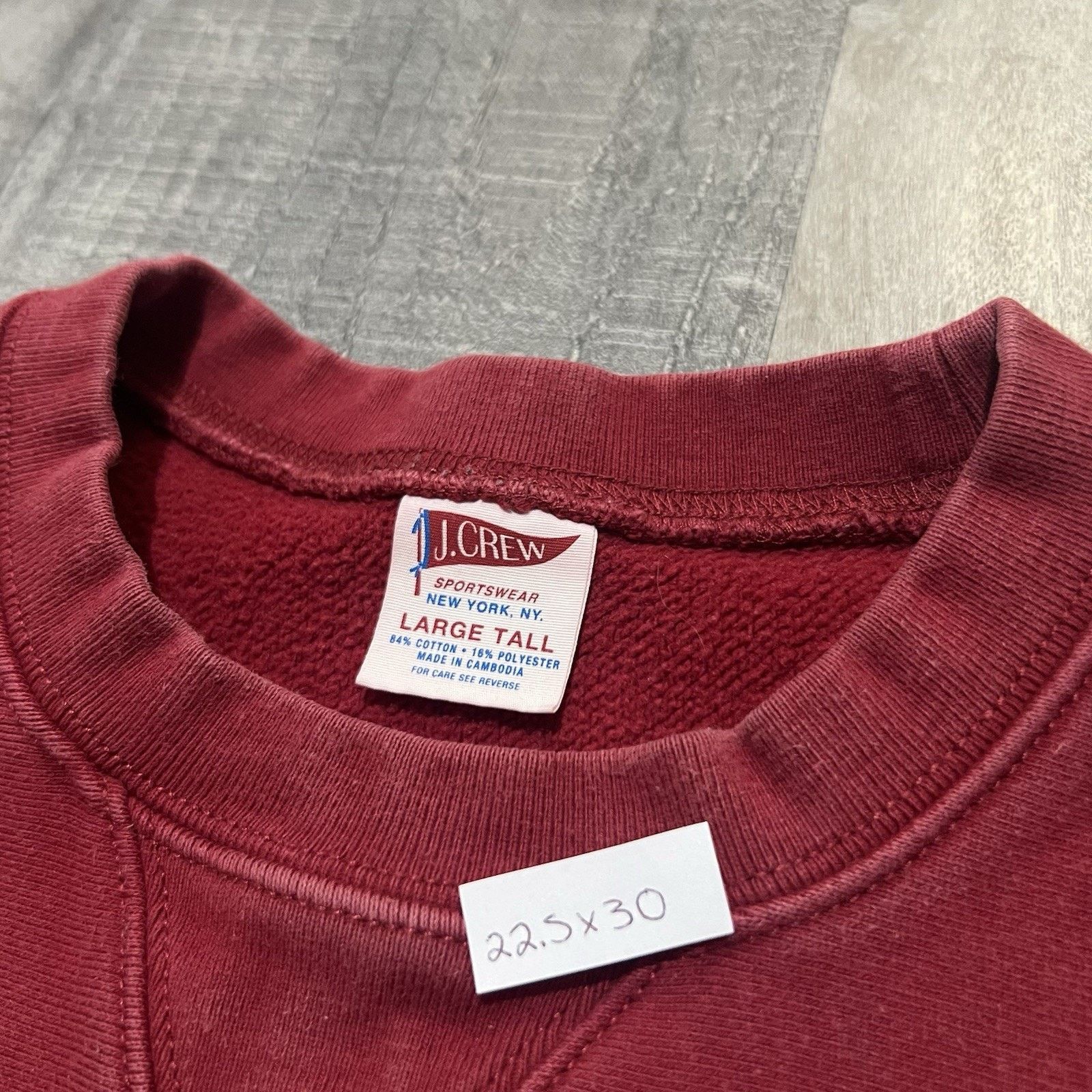 J.Crew VTG J Crew Sportswear Sweatshirt 90s Red Reverse Weave LT Size US L / EU 52-54 / 3 - 5 Thumbnail