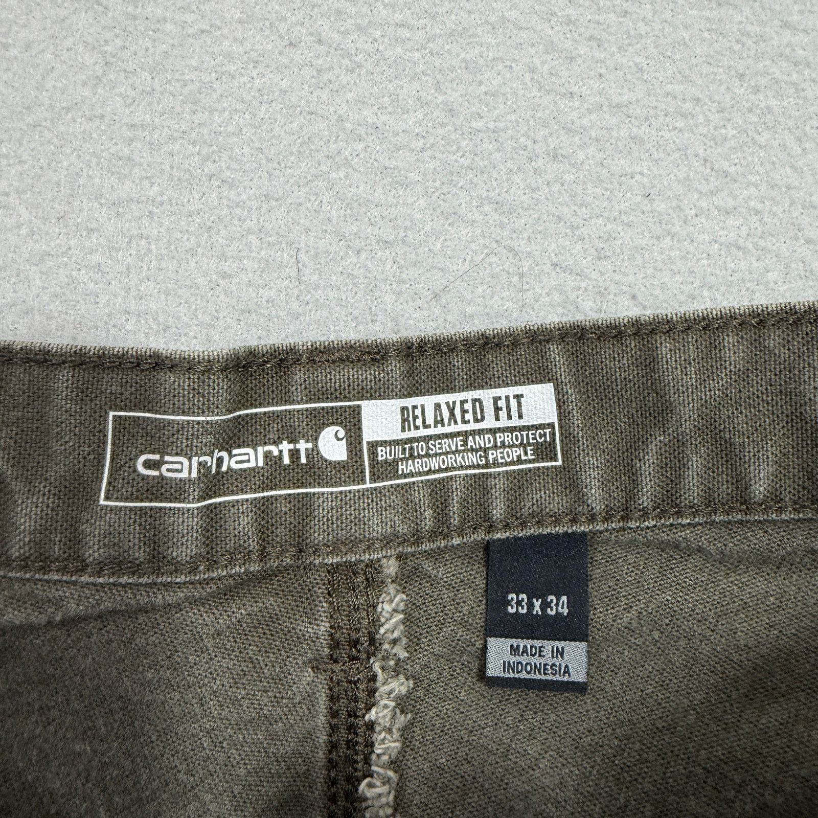 Carhartt Carhartt Rugged Flex Relaxed Fit Duck Utility Pants 33x34 Size US 33 - 4 Thumbnail