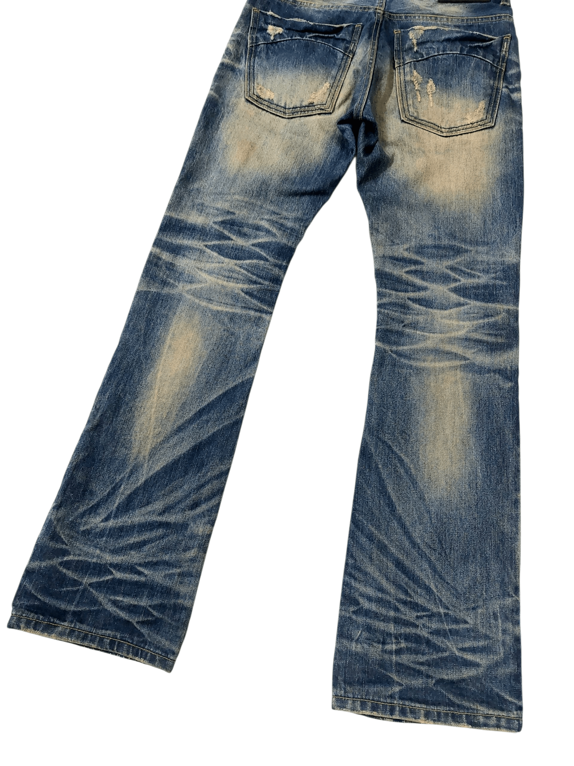 Vintage 90's DPSR Flare Mudwash Clawsmark Denim Size US 31 - 13 Thumbnail