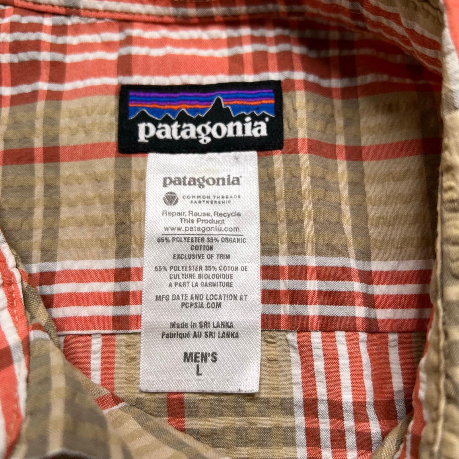 Patagonia Patagonia Organic Cotton Seersucker Plaid Button Up Shirt L Size US L / EU 52-54 / 3 - 5 Thumbnail