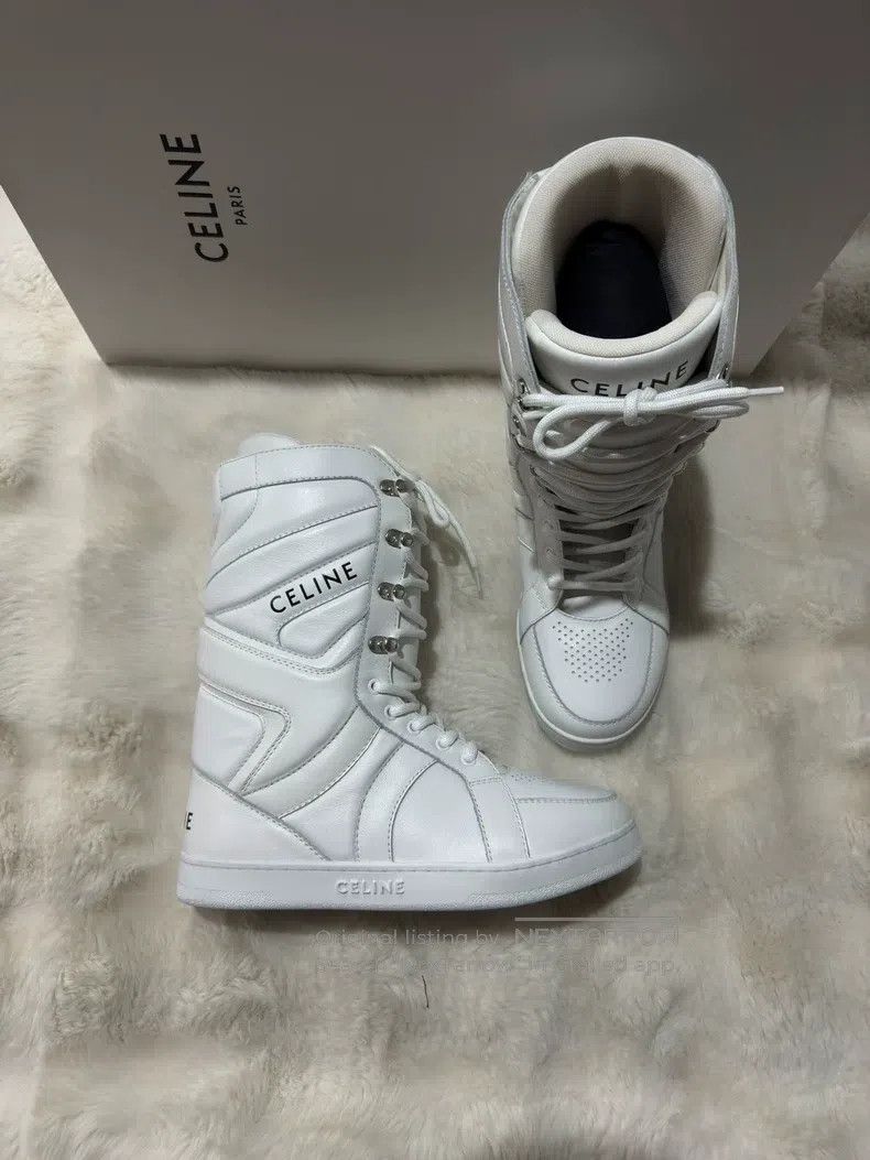 Celine CELINE Lace-Up Boots Size US 7 / EU 40 - 1 Thumbnail