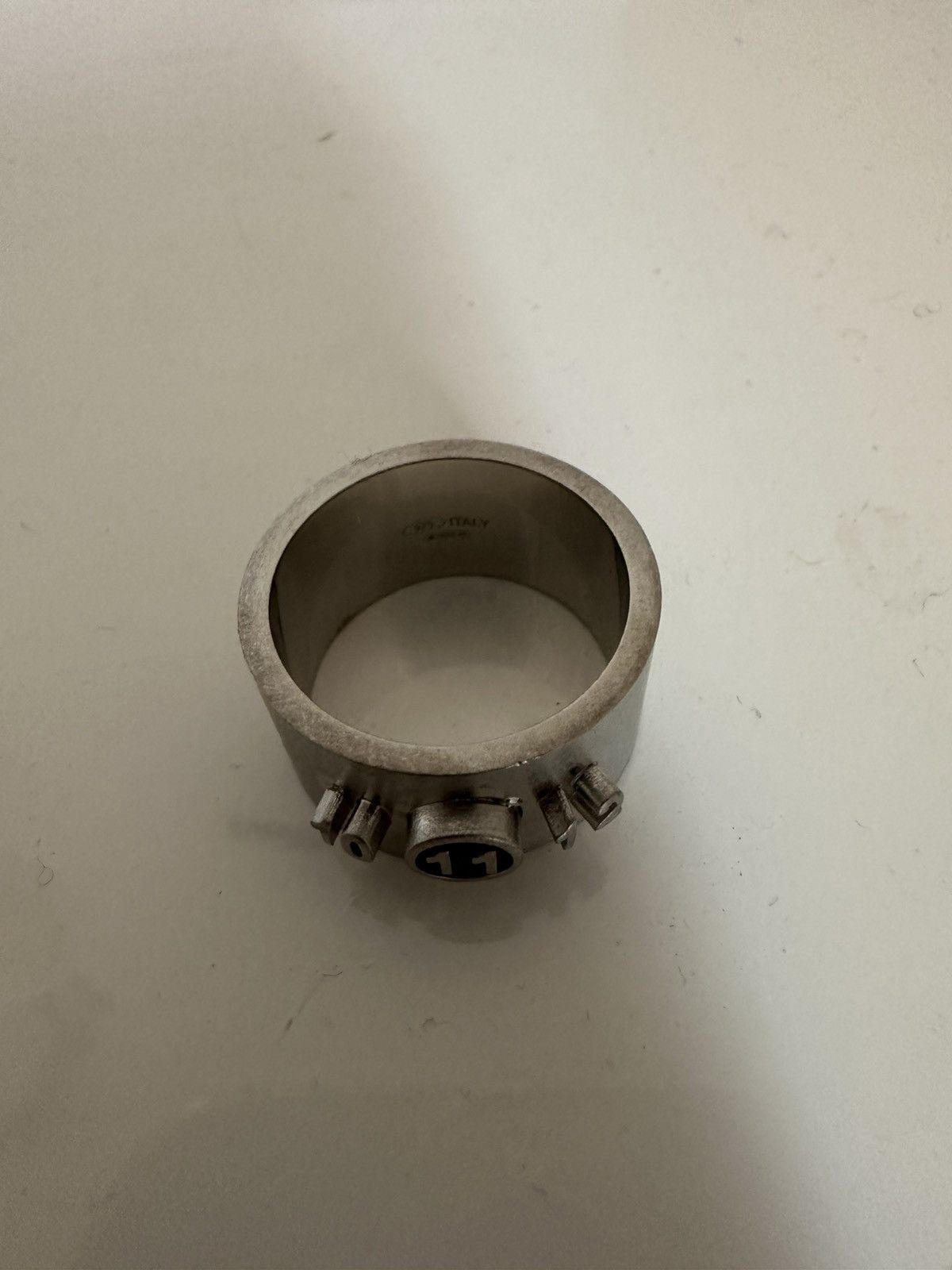 Maison Margiela MAISON MARGIELA Men’s Unisex Number Logo Ring 925 Silver! Size ONE SIZE - 3 Thumbnail