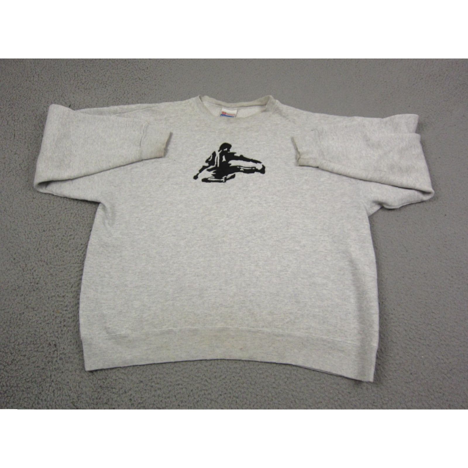 Hanes VINTAGE Hanes Sweatshirt Mens XL Gray Karate Kick Taekwondo 90s Pullover Crew Neck Fleece All Seasons Heavyweight Size US XL / EU 56 / 4 - 2 Thumbnail