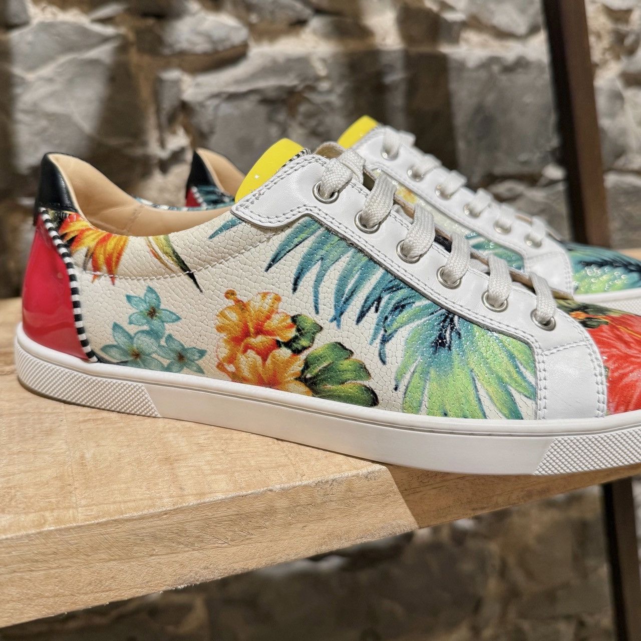 Christian Louboutin Christian Louboutin Floral Patent Seava Low-Top Sneakers Size US 9.5 / IT 39.5 - 2 Thumbnail