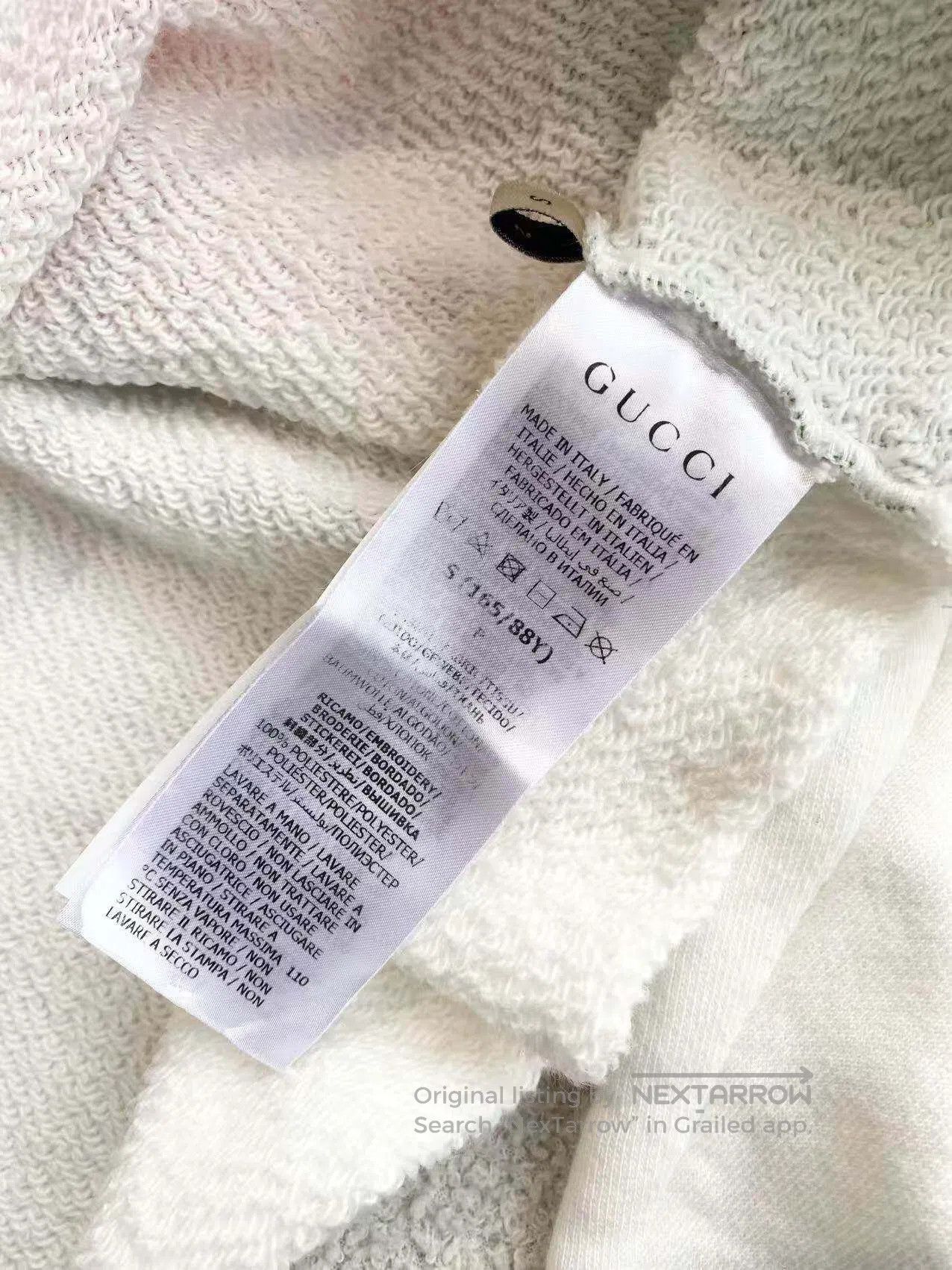 Gucci Guicci Embroidered slogan letter logo short sweatshirt| Size S / US 4 / IT 40 - 5 Thumbnail