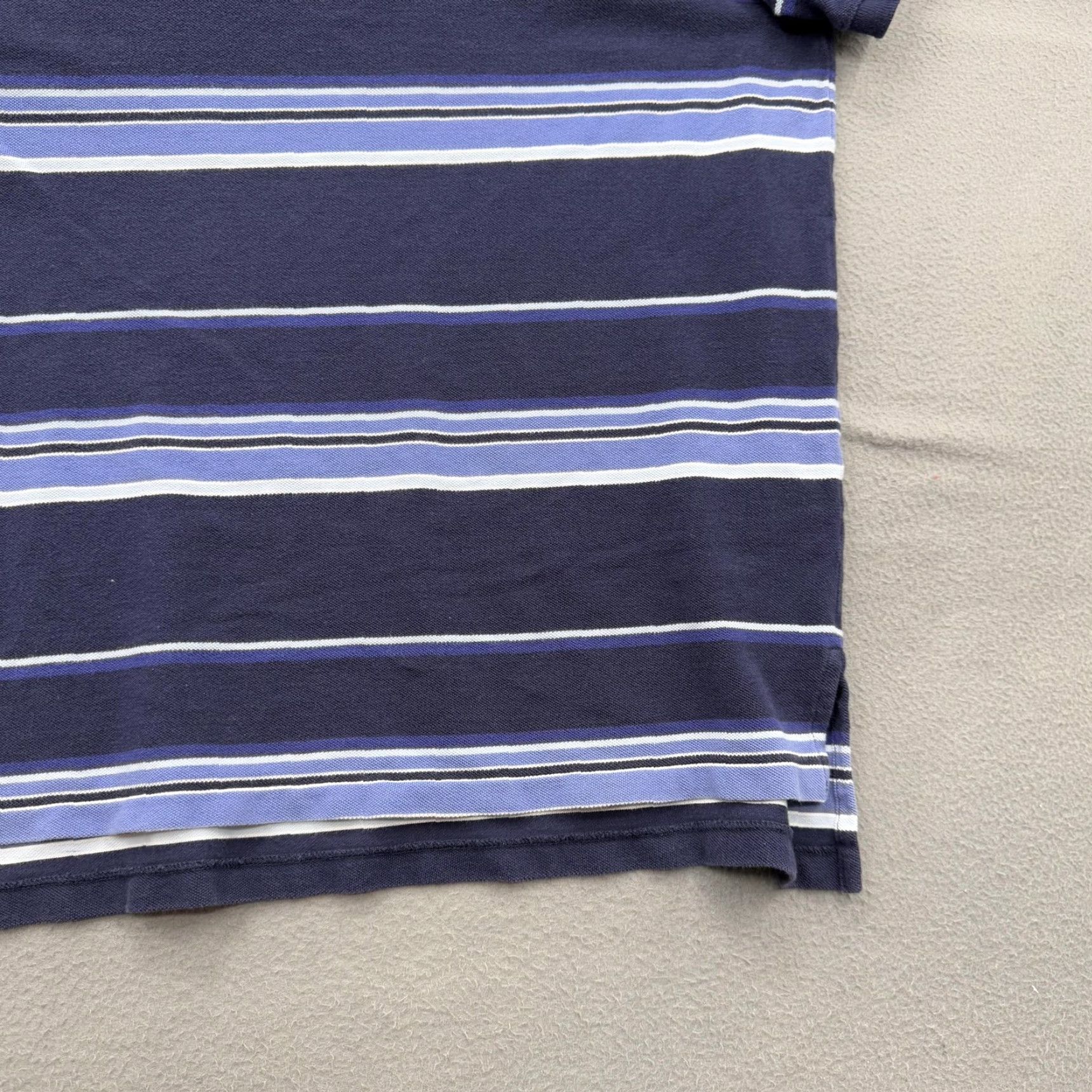 Ralph Lauren Ralph Lauren Polo Shirt Mens XL Navy Blue Striped Short Sleeve Polo Jeans Co Size US XL / EU 56 / 4 - 7 Thumbnail