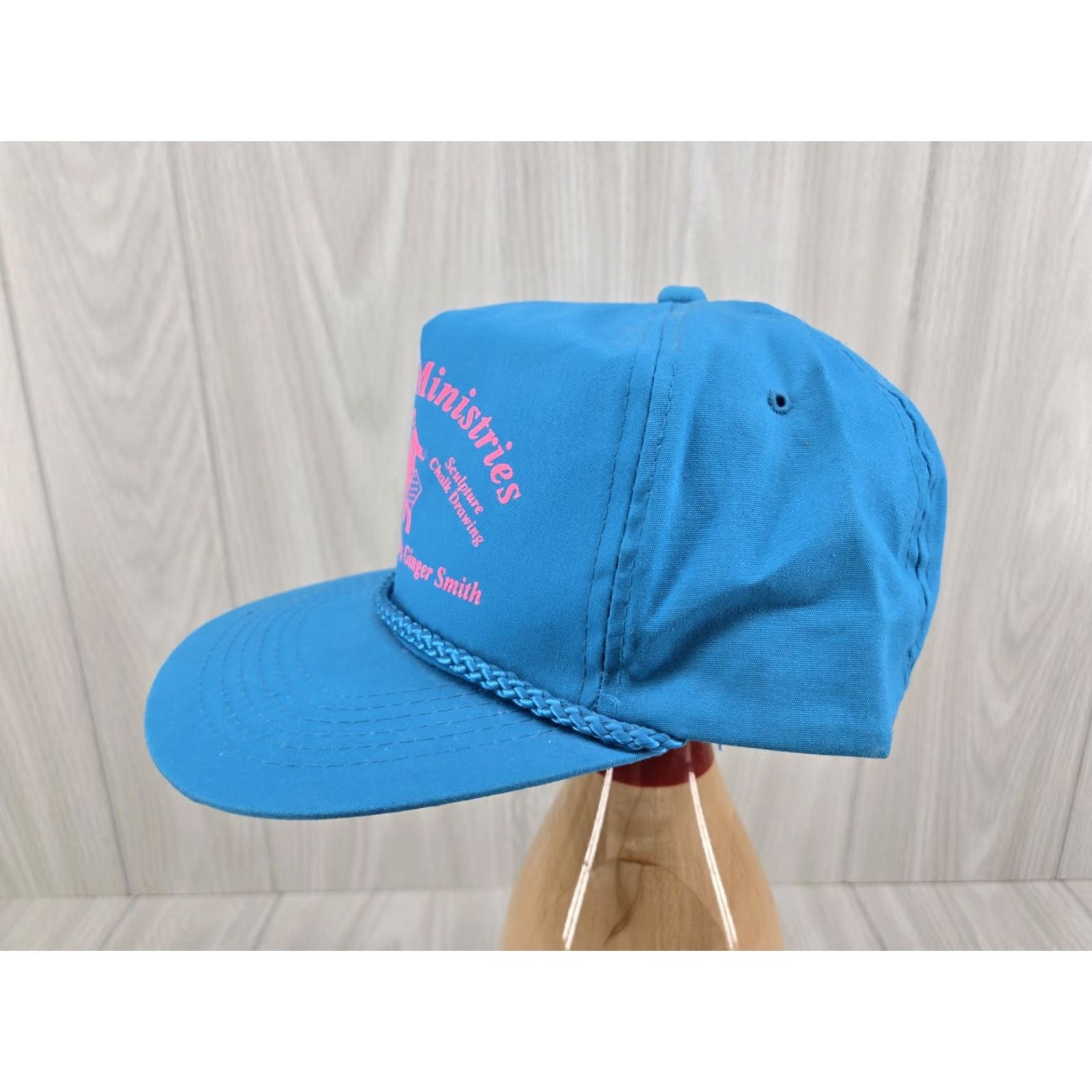 Roper VINTAGE Creative Ministries Rope Hat Trucker Hat Teal Illusion Ventriloquism Blue One Size Men Mens Size ONE SIZE - 6 Thumbnail