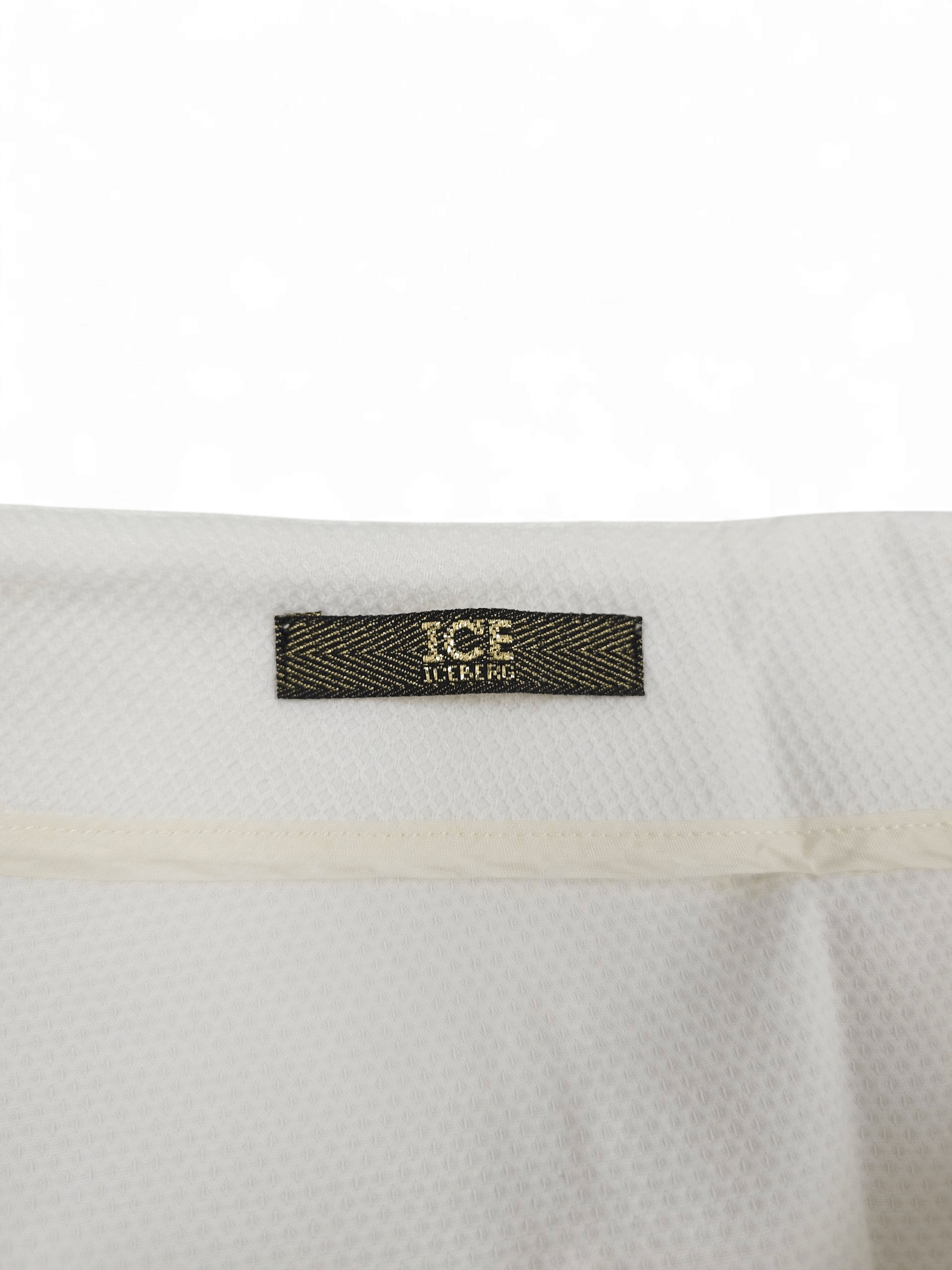 Iceberg 💎 Iceberg Classic Straight White Casual Trousers Pants M Size 33" - 4 Thumbnail