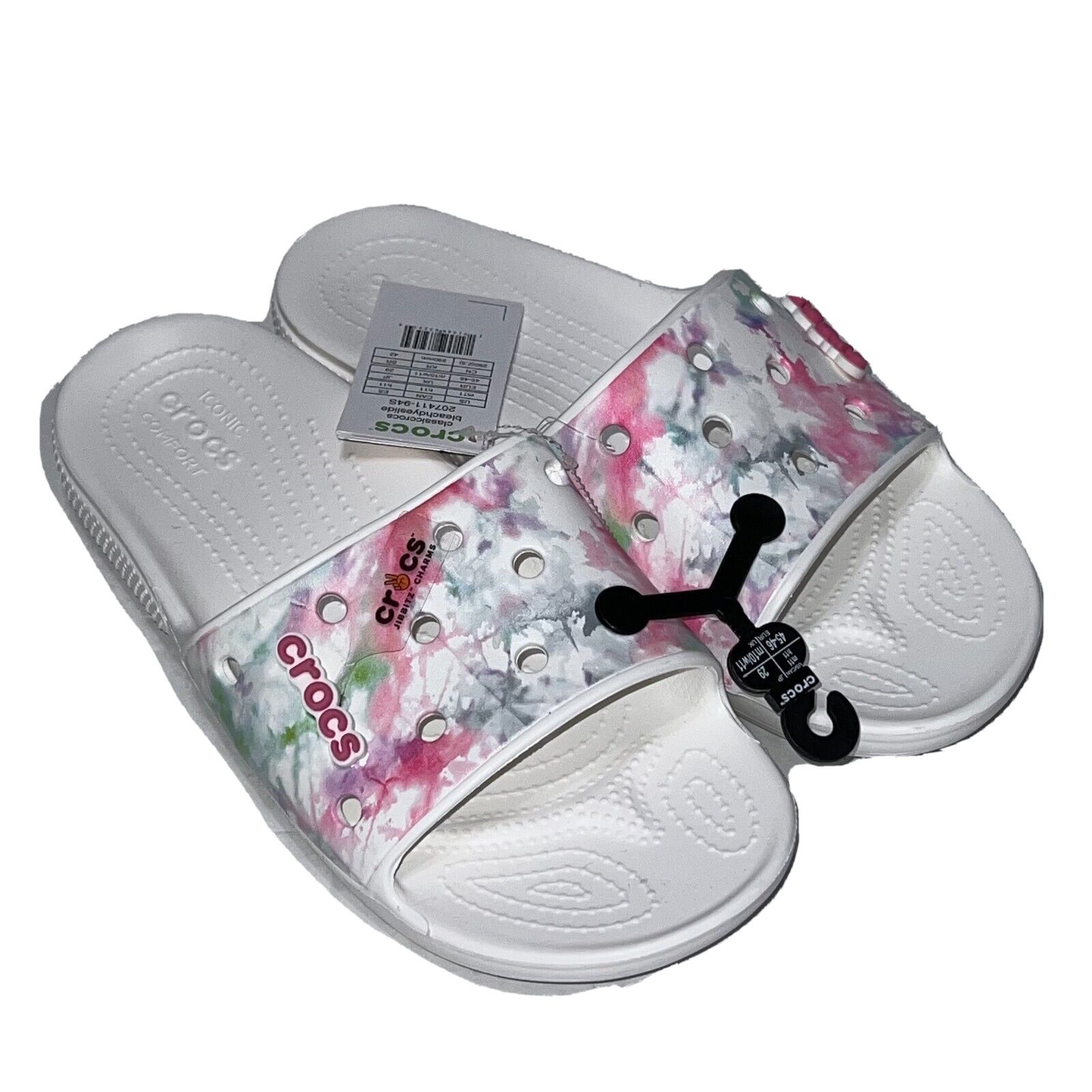 Crocs Crocs Classic Bleach Dye Slide Sandals White Size M11 Size US 11 / EU 44 - 5 Thumbnail