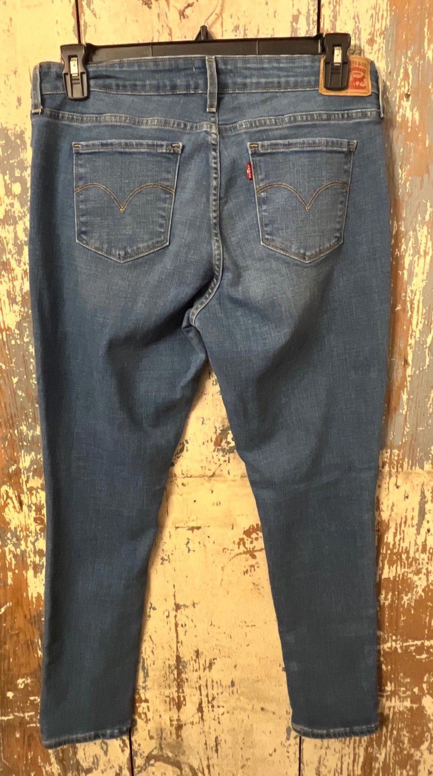 Levi's Levi Jeans 711 Skinny size 33 womens blue jeans Size 33" - 3 Thumbnail