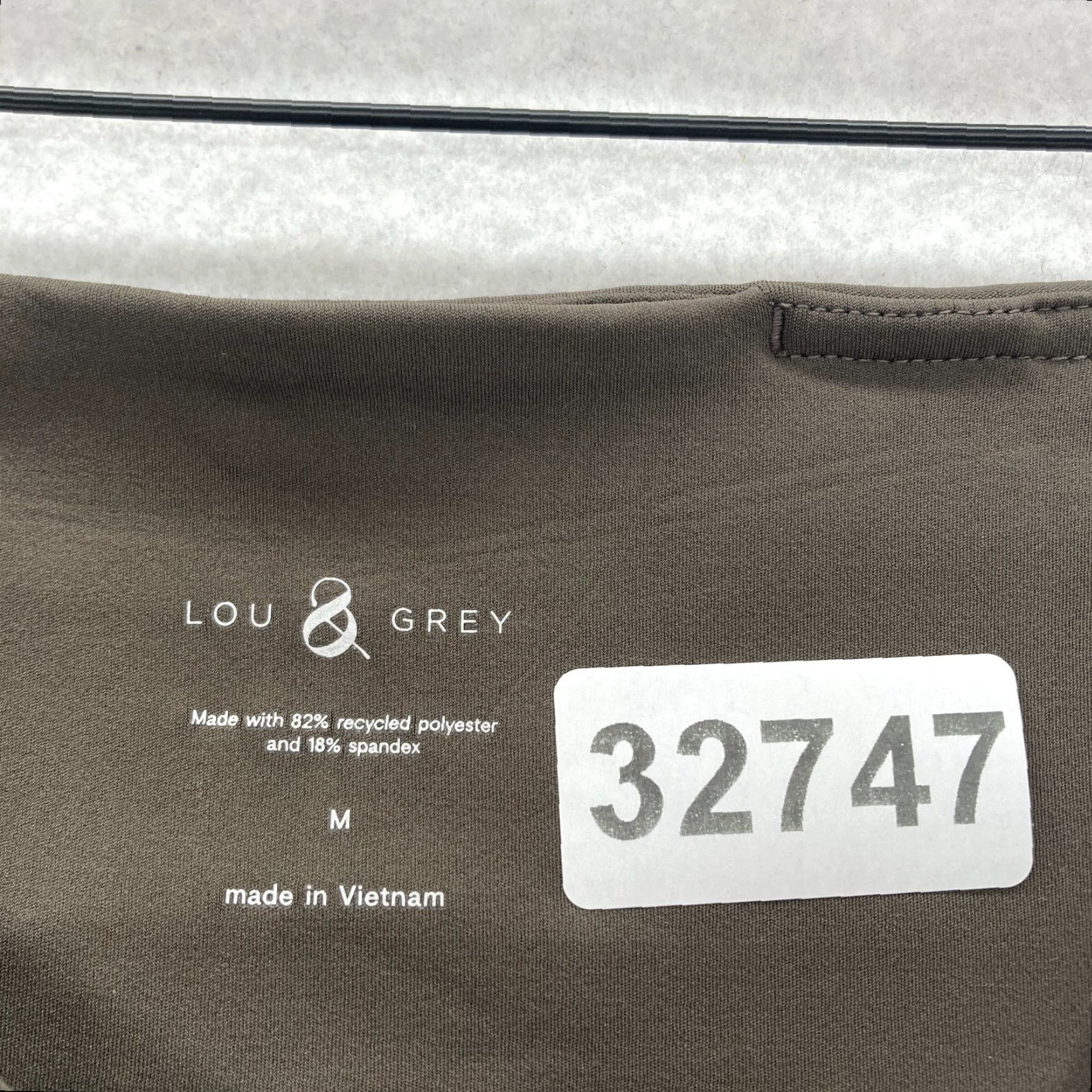 Lou & Grey Lou & Grey Ankle Crop Leggings Women's Medium Olive Green Stretch Pocket Preppy Size 32" / US 10 / IT 46 - 4 Thumbnail