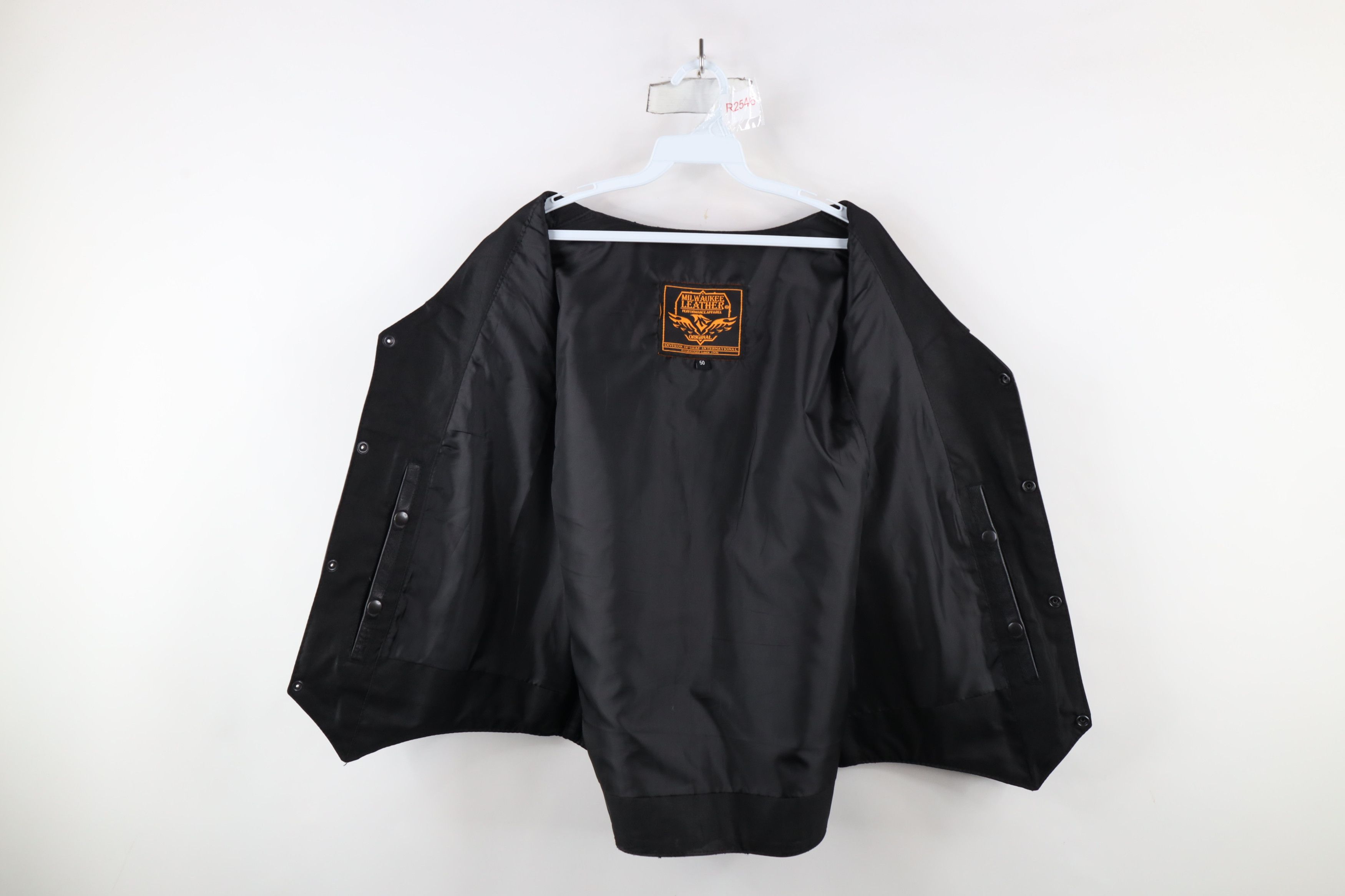 Vintage Vintage 90s Streetwear Leather Motorcycle Vest Jacket Black Size US XXL / EU 58 / 5 - 11 Thumbnail