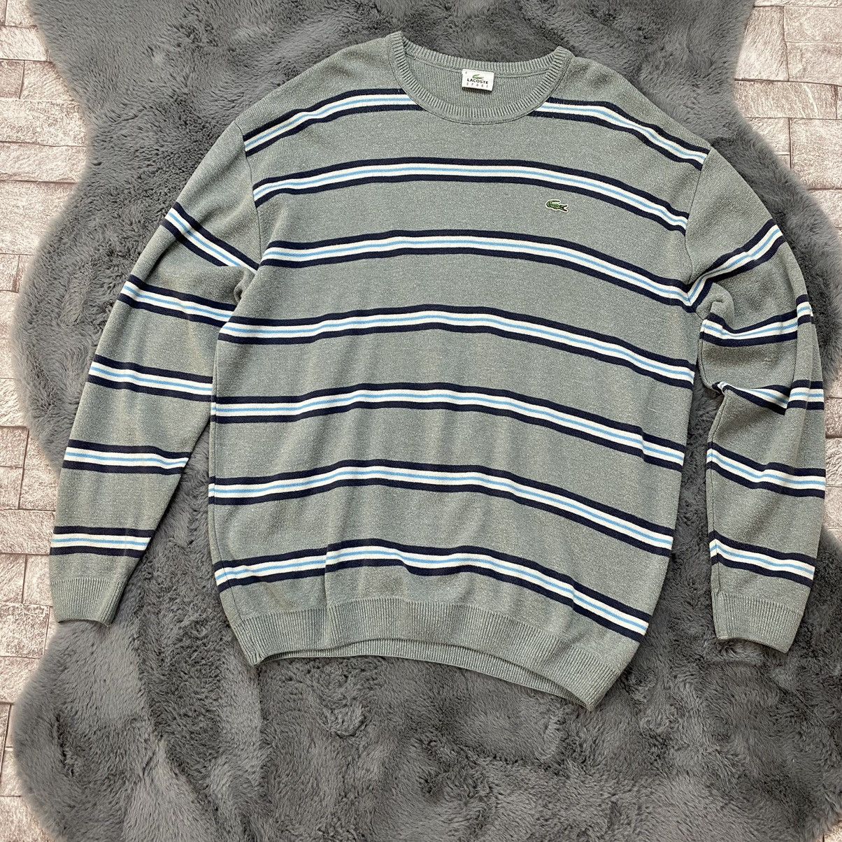 Lacoste × Vintage SWEATER LACOSTE STRIPPED RARE VINTAGE L-Xl Size US XL / EU 56 / 4 - 3 Thumbnail