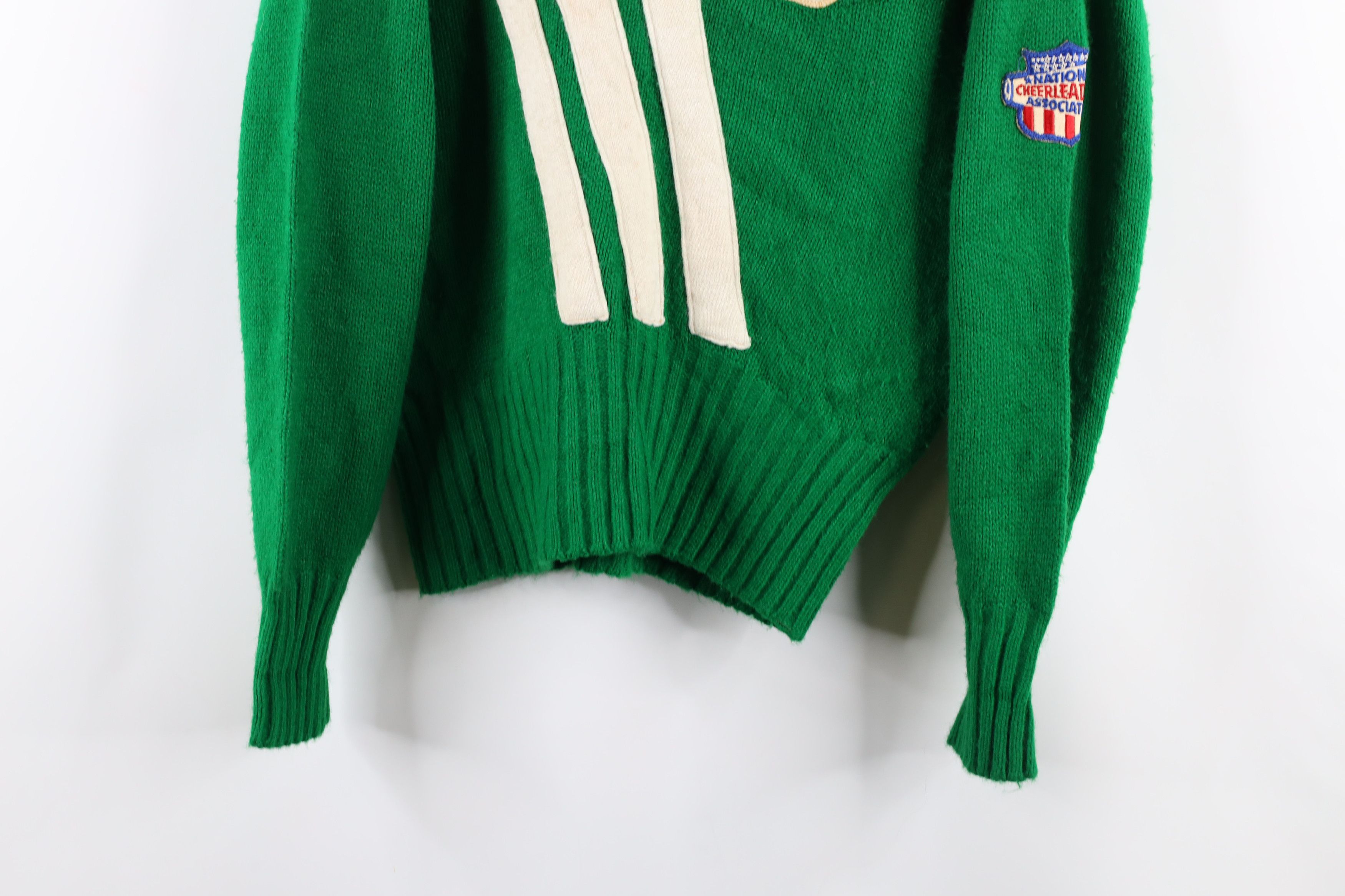 Vintage Vintage 60s Sand Knit Knit Cheerleader Varsity Sweater USA Size XS / US 0-2 / IT 36-38 - 3 Thumbnail