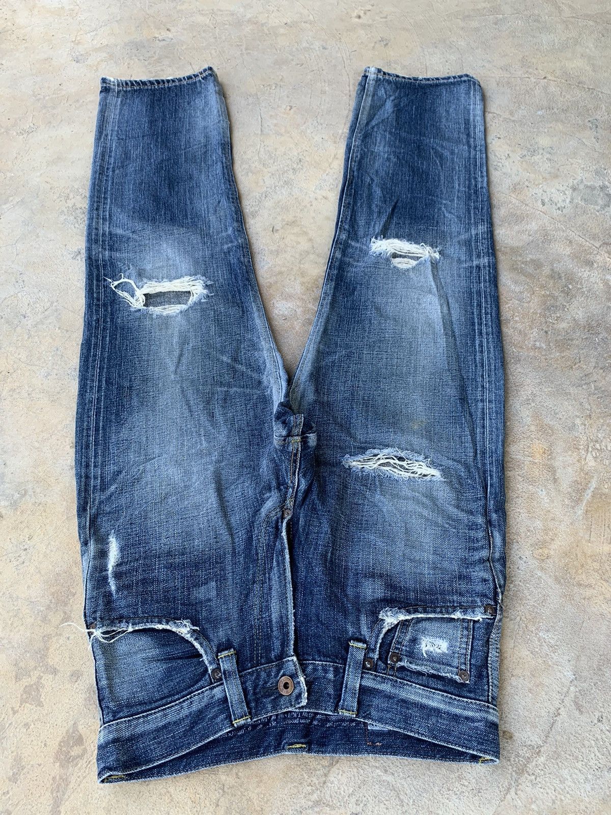 Edwin × Japanese Brand Edwin Selvedge Distressed Denim Size US 28 / EU 44 - 3 Thumbnail
