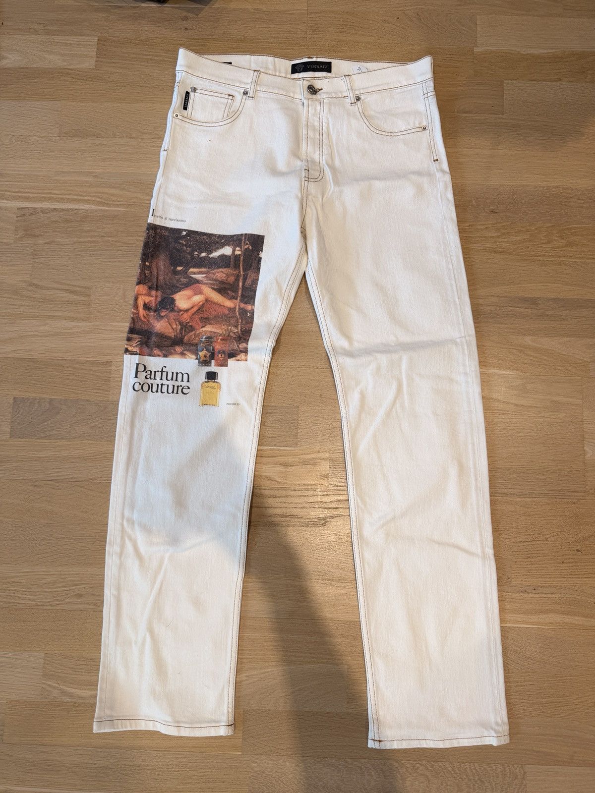 Versace Versace parfum couture print jeans Size US 30 / EU 46 - 1 Thumbnail