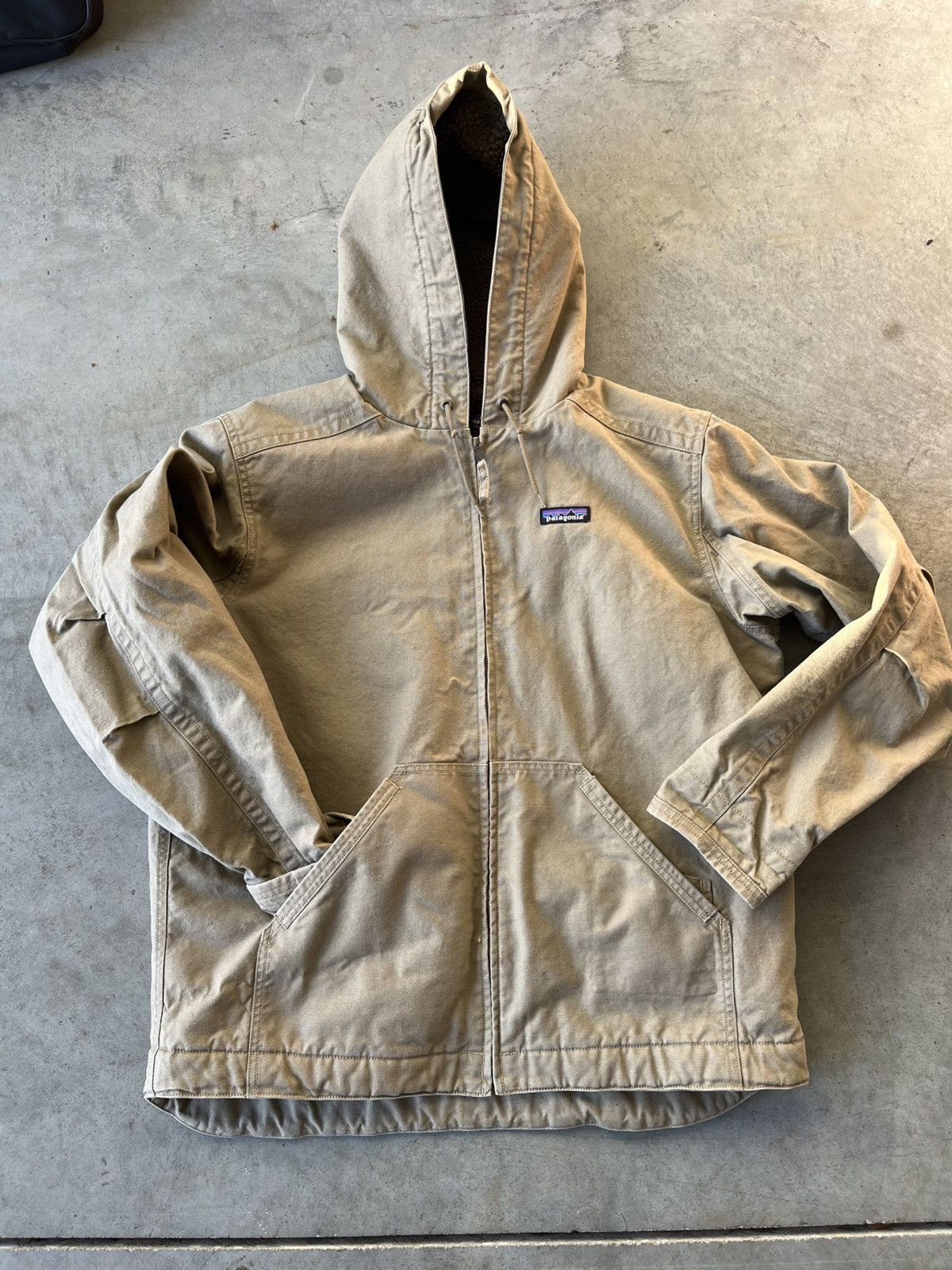 Patagonia Patagonia 2010's Fleece-Lined Canvas Hoodie | Grailed