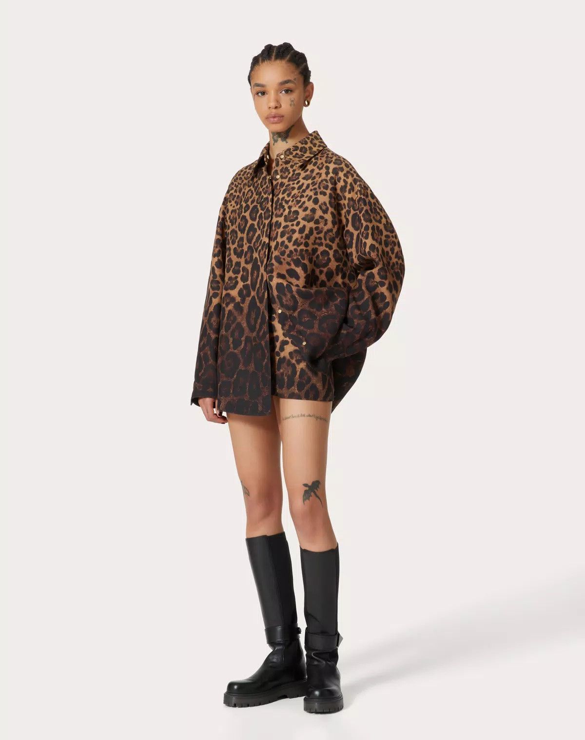 Valentino o1s1wg110625 Animalier Degrade Shorts in Leopard/Brown Size 27" / US 4 / IT 40 - 2 Thumbnail