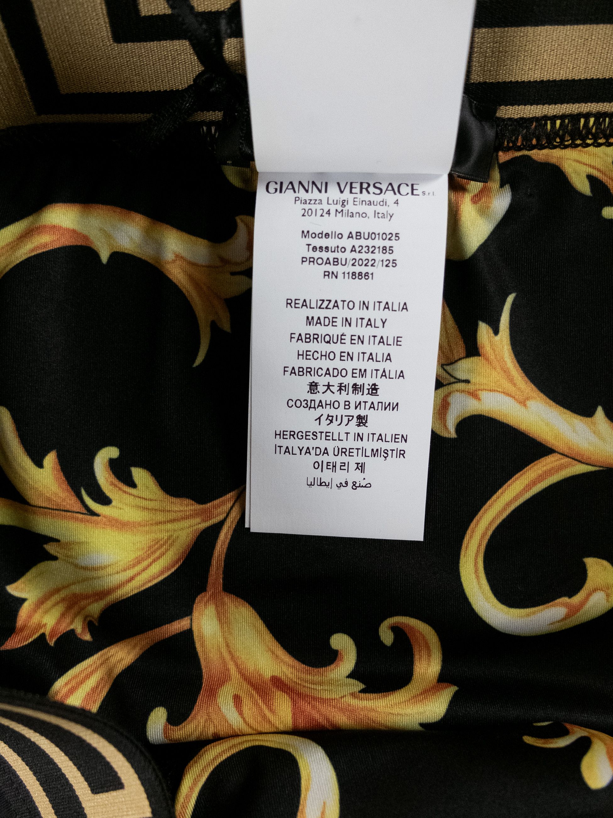 Versace VERSACE black swim briefs w barocco print inside 5 Large Size US 34 / EU 50 - 8 Thumbnail