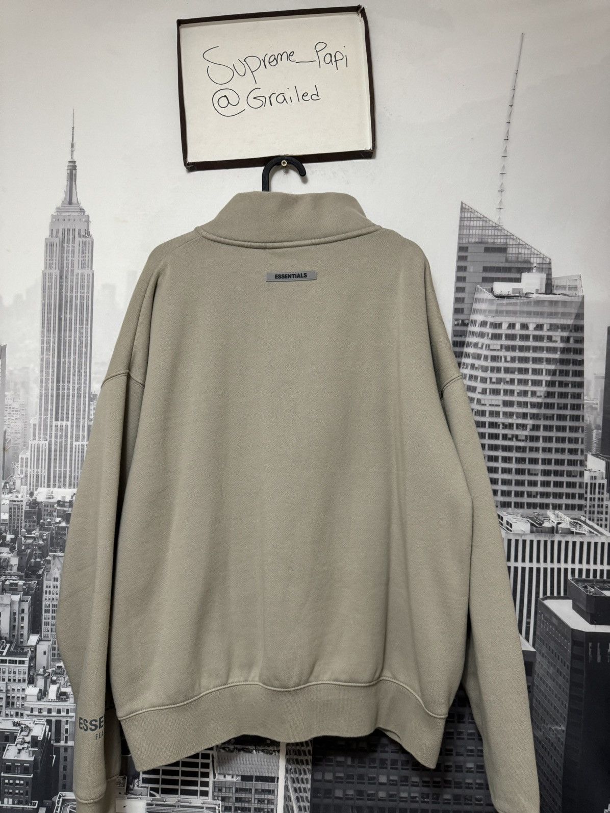 Fear of God 💥Fear of God Essentials Half Zip Pullover Olive SZ Small Size US S / EU 44-46 / 1 - 9 Thumbnail