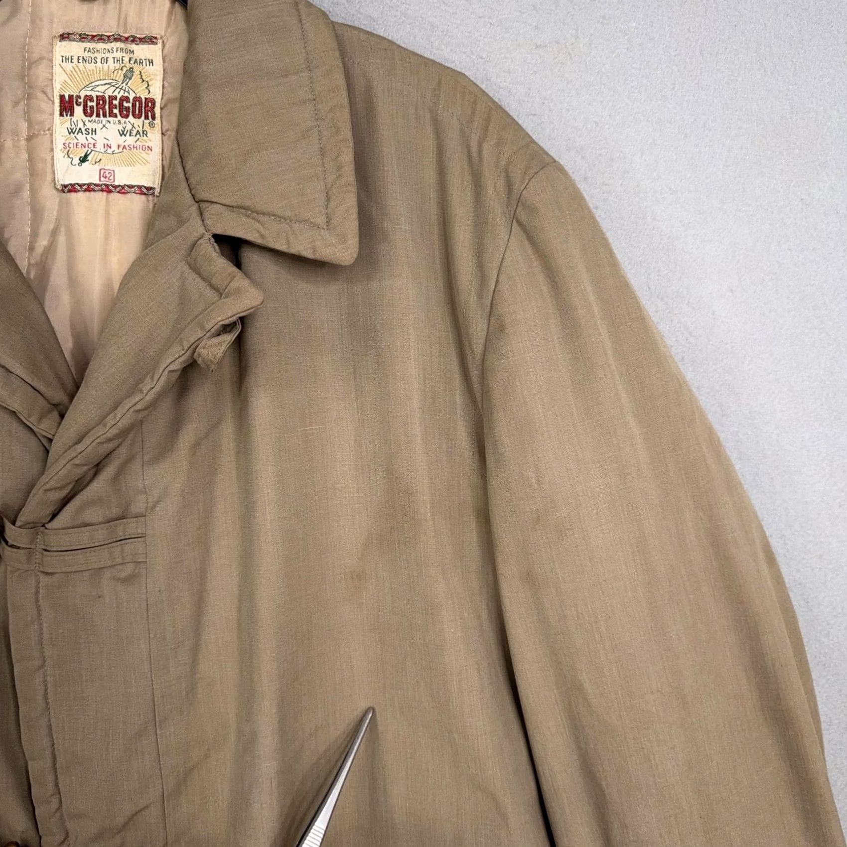 McGregor VINTAGE McGregor Coat Mens 42 Beige Cotton Quilted Zip Toggle Lined USA Coat Mens 42 Beige Cotton Quilted Zip Toggle Lined USA Size US XS / EU 42 / 0 - 5 Thumbnail
