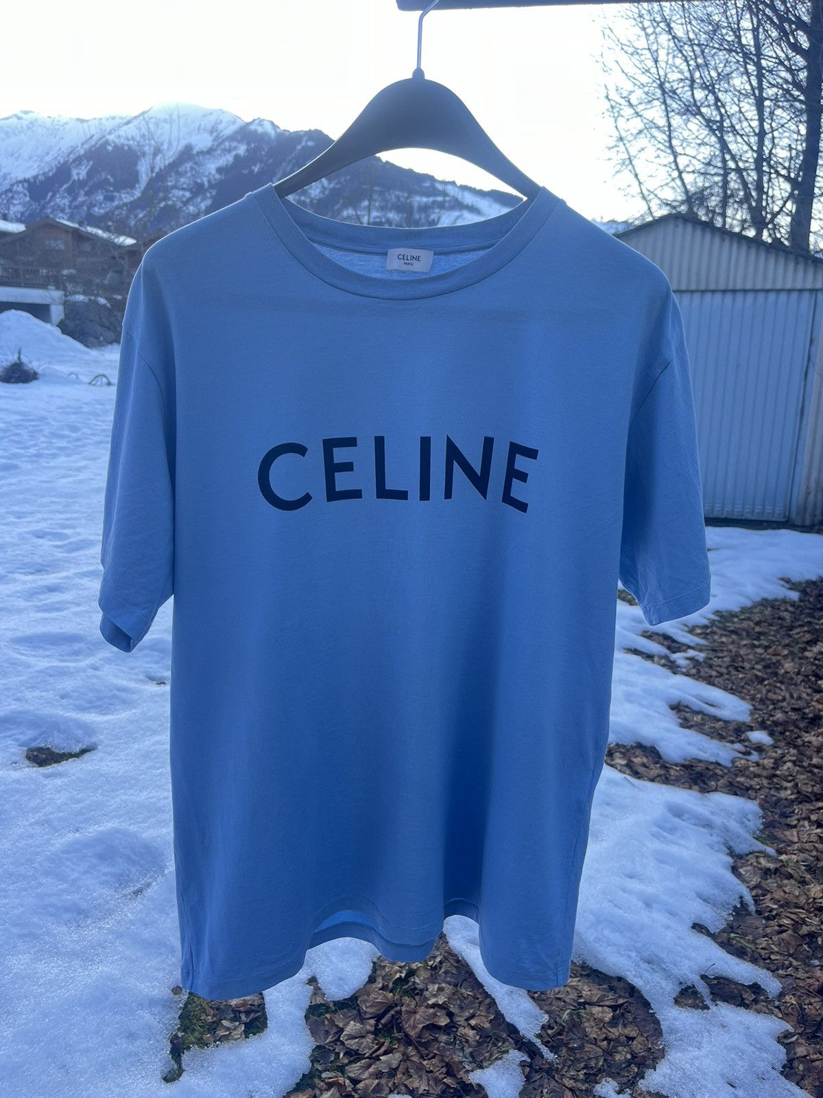 Celine Celine Logo T Shirt light blue | Grailed Celine Celine Logo T Shirt light blue | Grailed